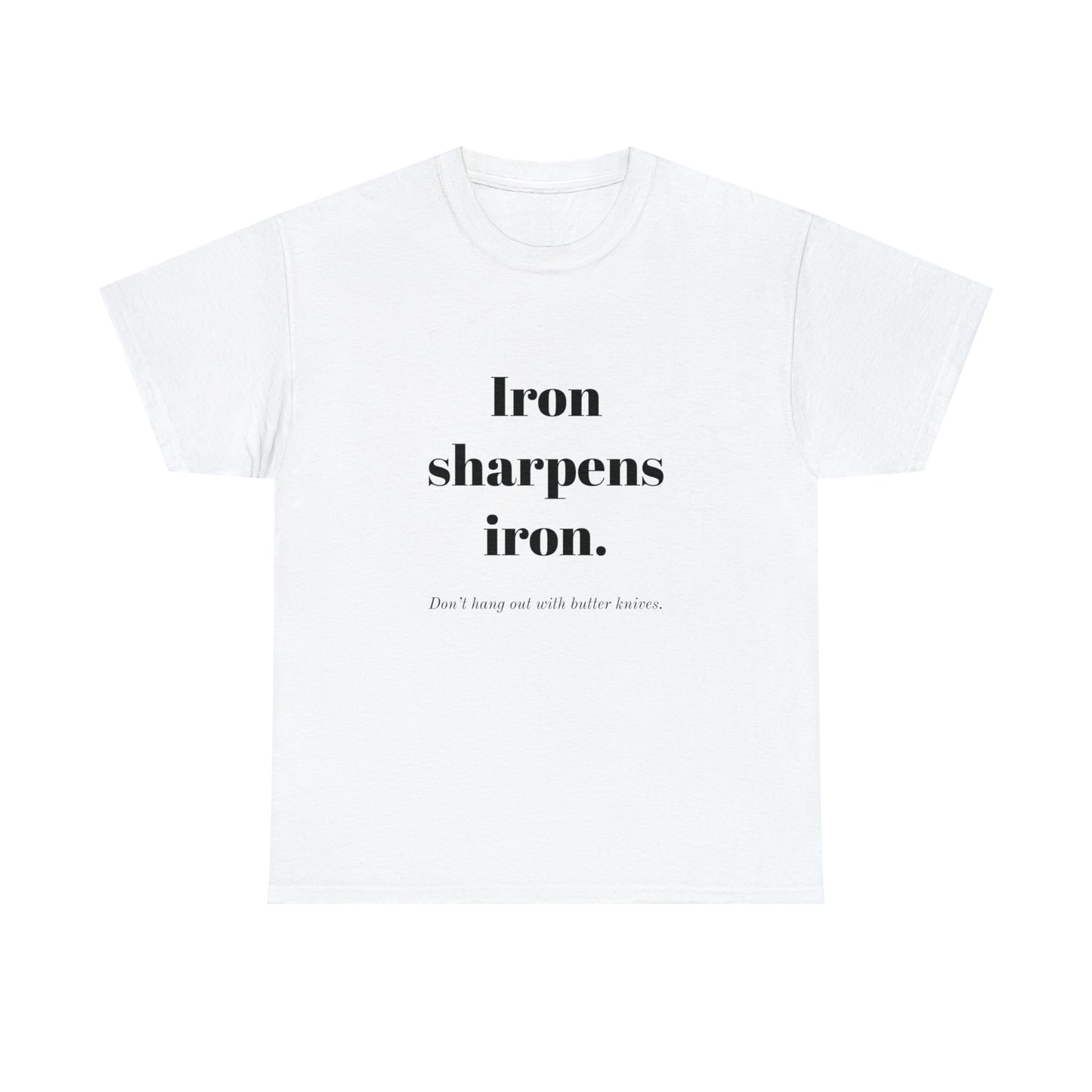 Unisex Heavy Cotton Tee - Iron Sharpens Iron.