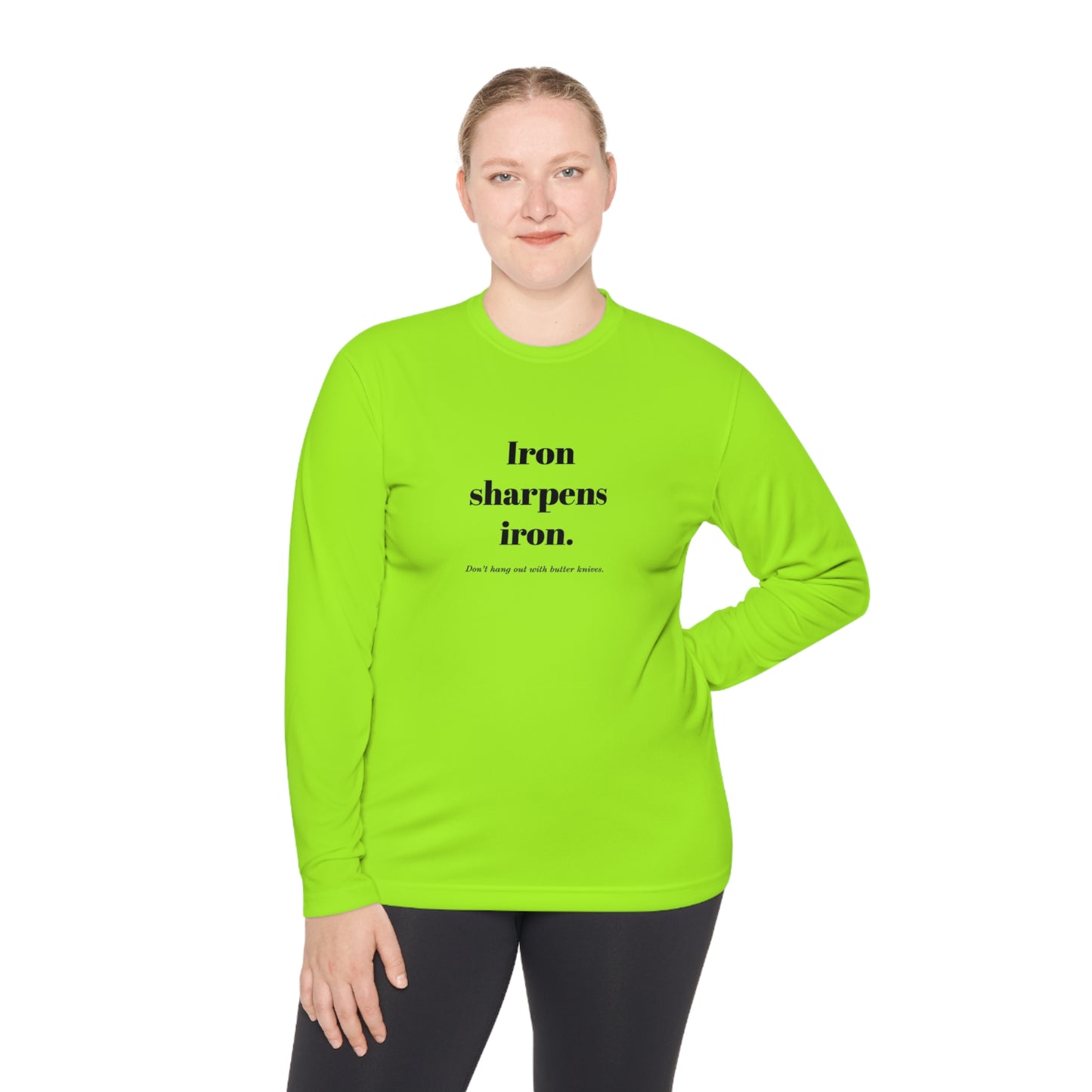 Unisex Lightweight Long Sleeve Tee - Iron Sharpens Iron