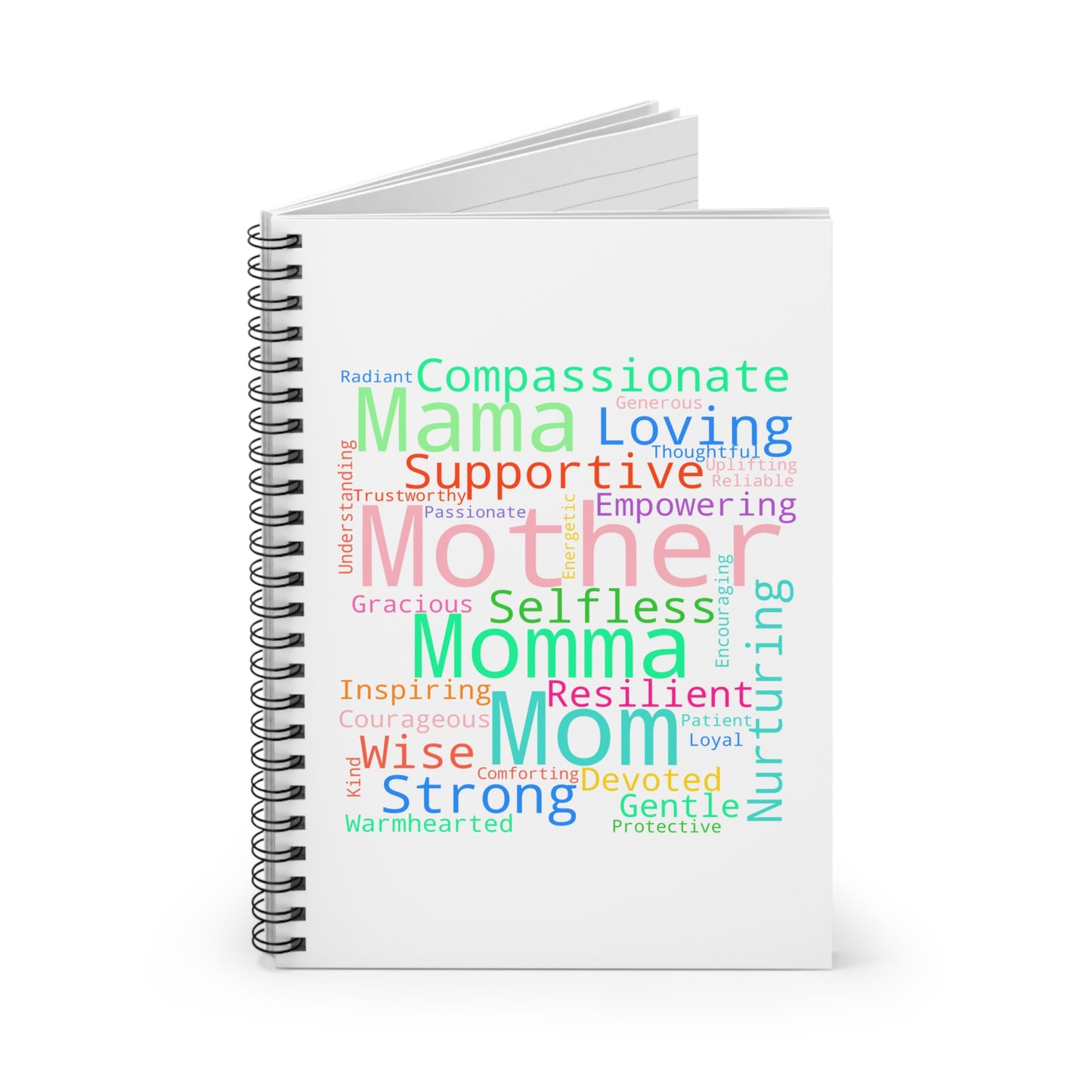Empowering Mother Spiral Notebook - Perfect Gift for Moms, Inspirational Journal, Self-Care, Mother's Day, Unique Stationery