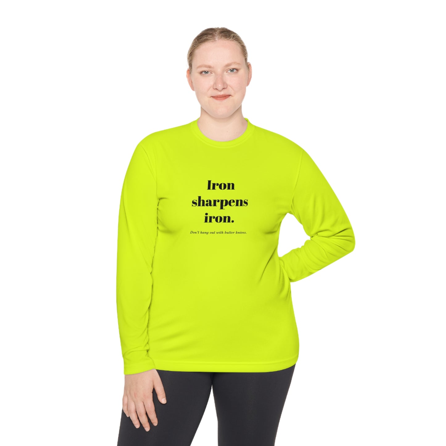 Unisex Lightweight Long Sleeve Tee - Iron Sharpens Iron
