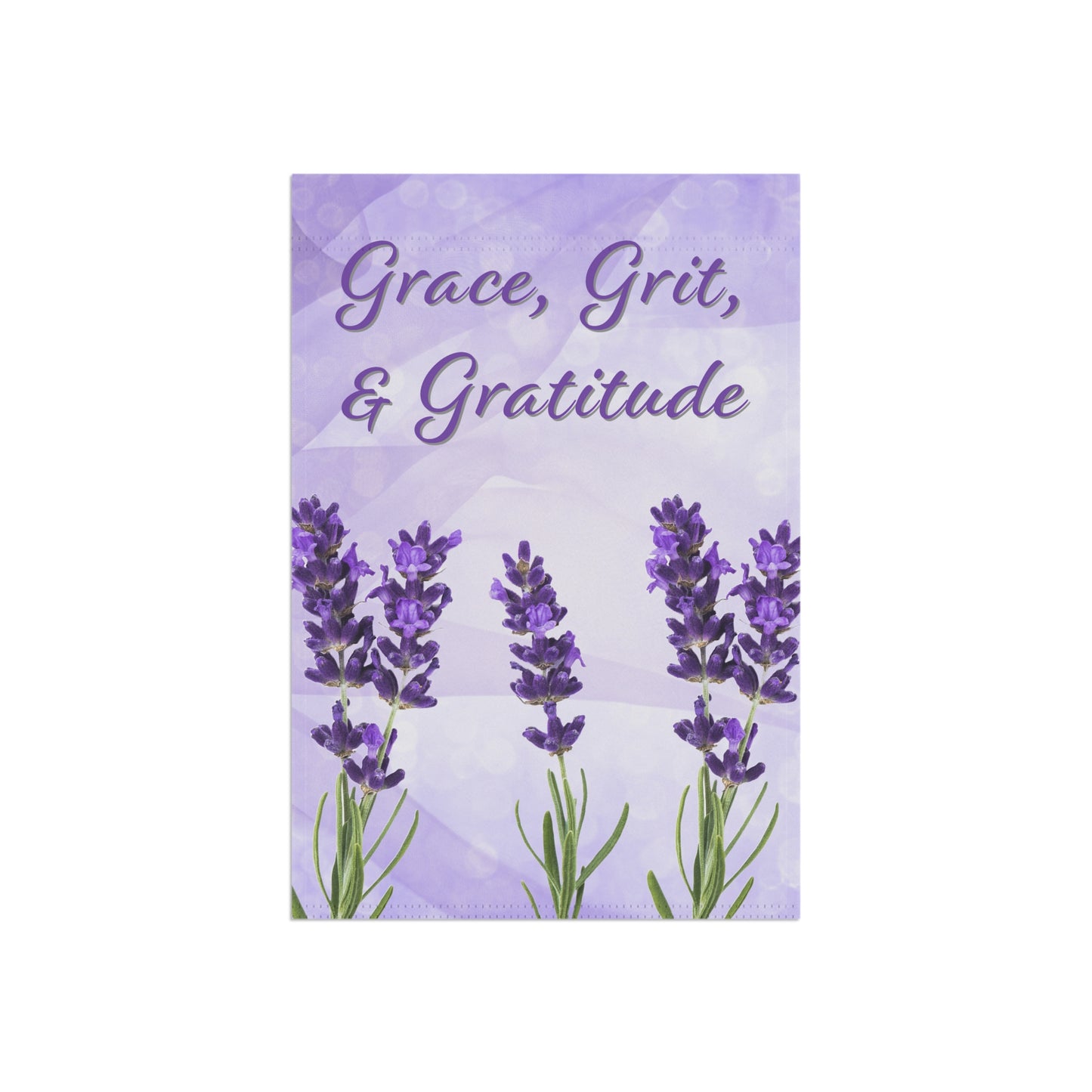 Garden & House Banner - Grace, Grit, & Gratitude - Purple/Lavendar