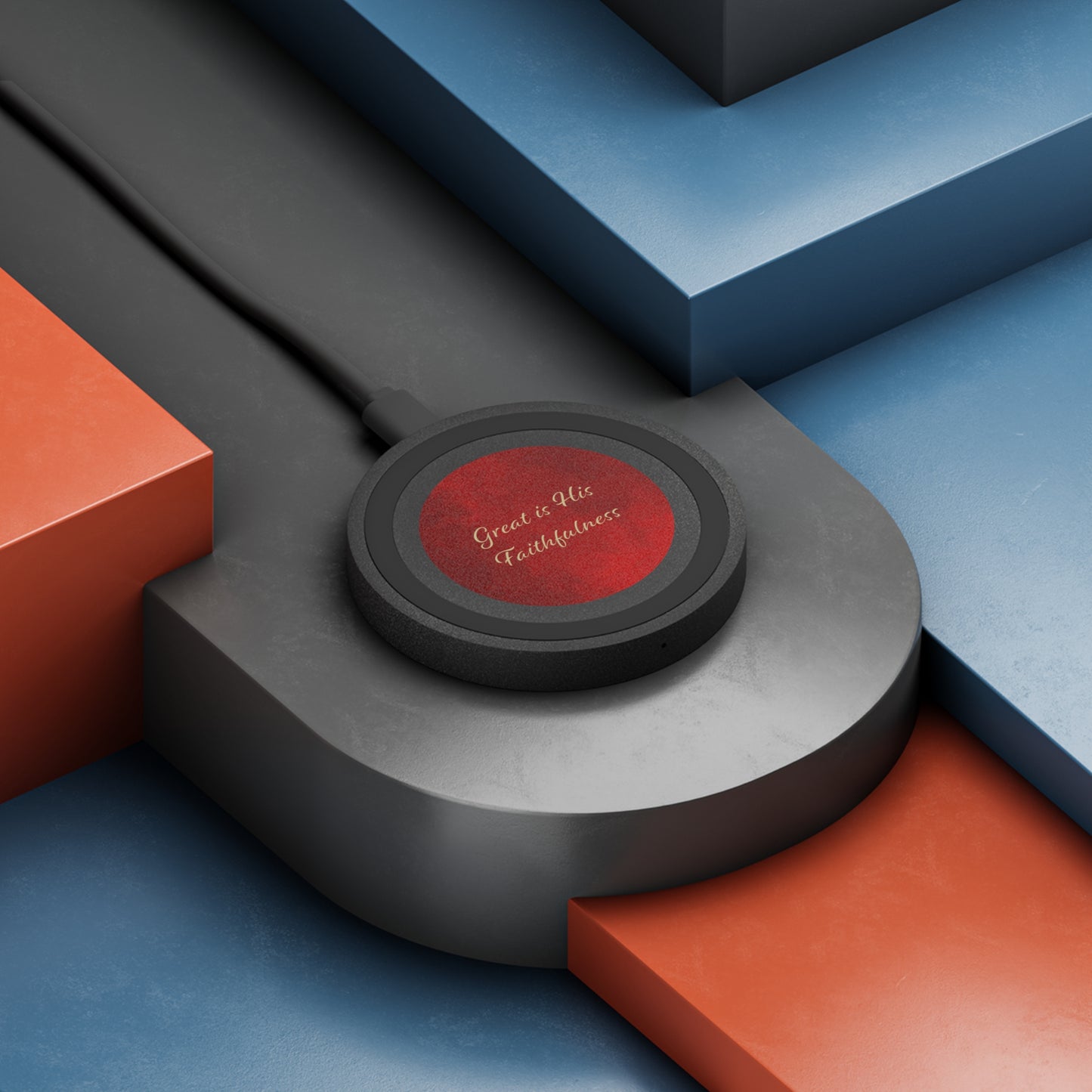 Quake Wireless Charging Pad - Great is His Faithfulness