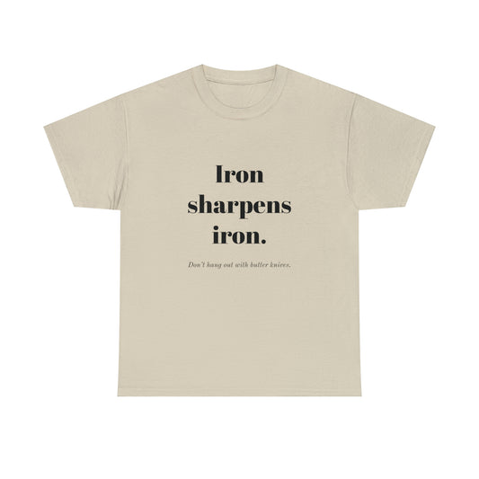 Unisex Heavy Cotton Tee - Iron Sharpens Iron.