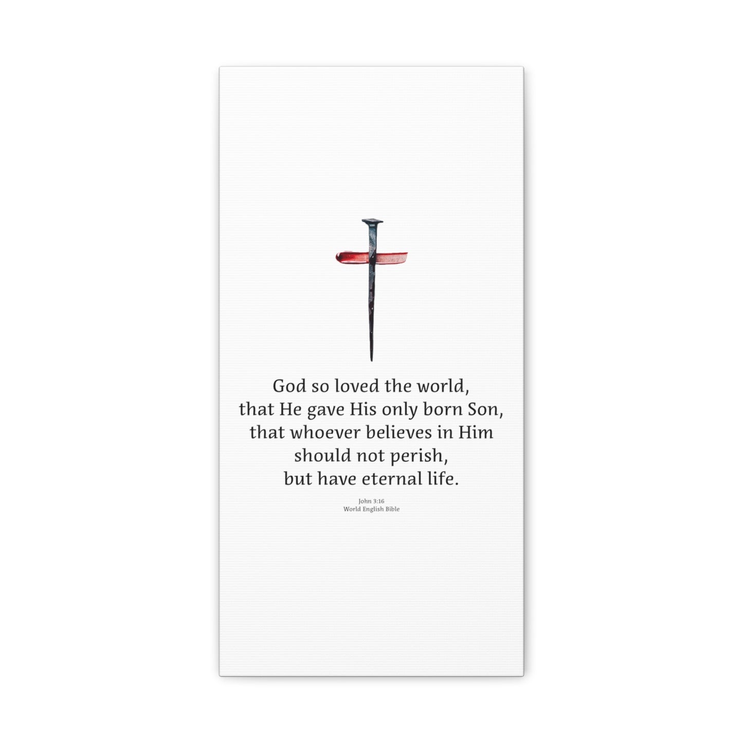 Canvas Gallery Wraps - John 3:16 - God So Loved The World