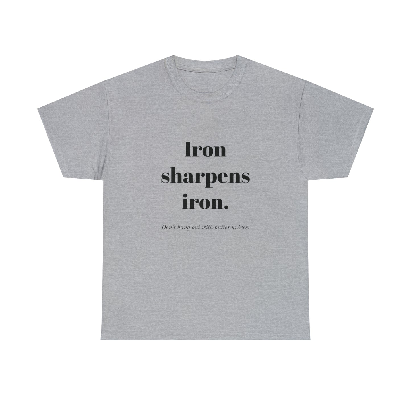 Unisex Heavy Cotton Tee - Iron Sharpens Iron.