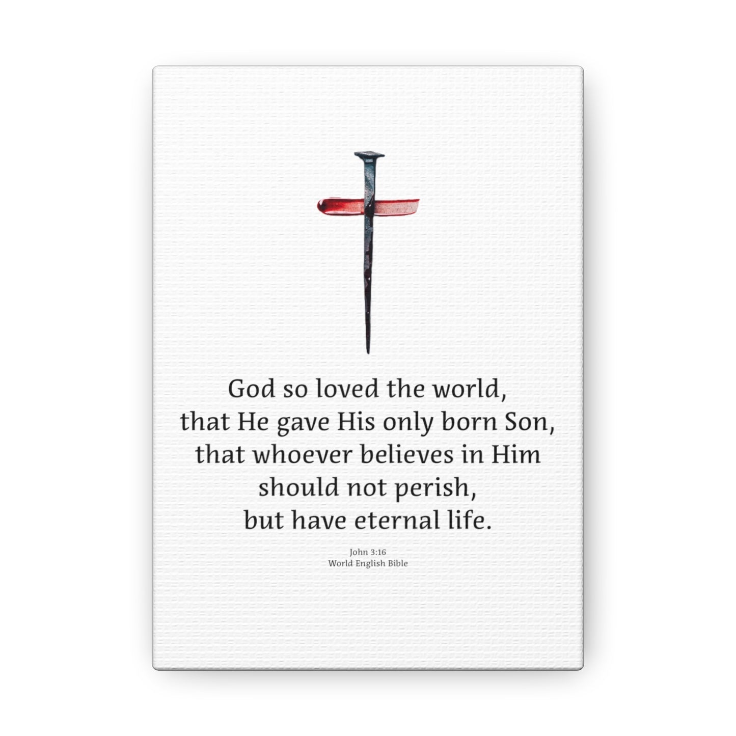 Canvas Gallery Wraps - John 3:16 - God So Loved The World