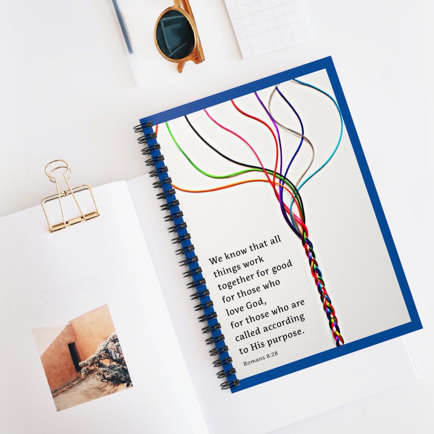 Spiral Notebook - Ruled Line - Romans 8:28