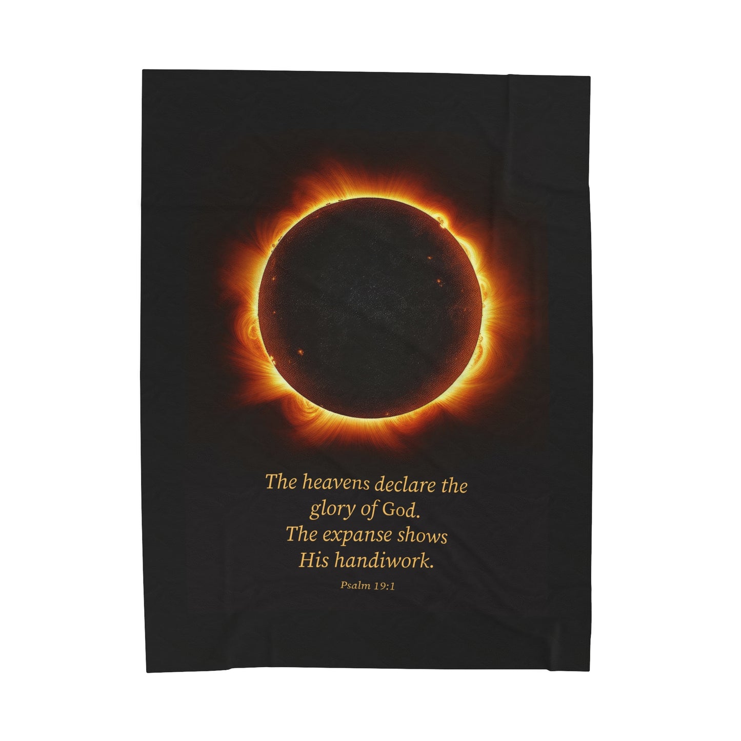 Velveteen Plush Blanket - The Heavens Declare the Glory of God