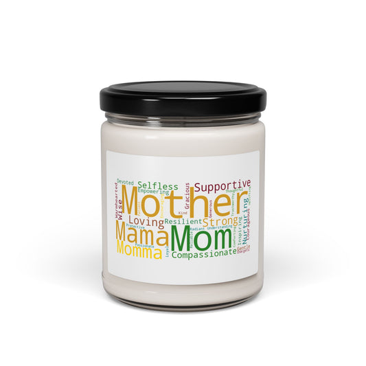 Mom Words - Scented Soy Candle -- Empowering & Supportive Gift for Moms