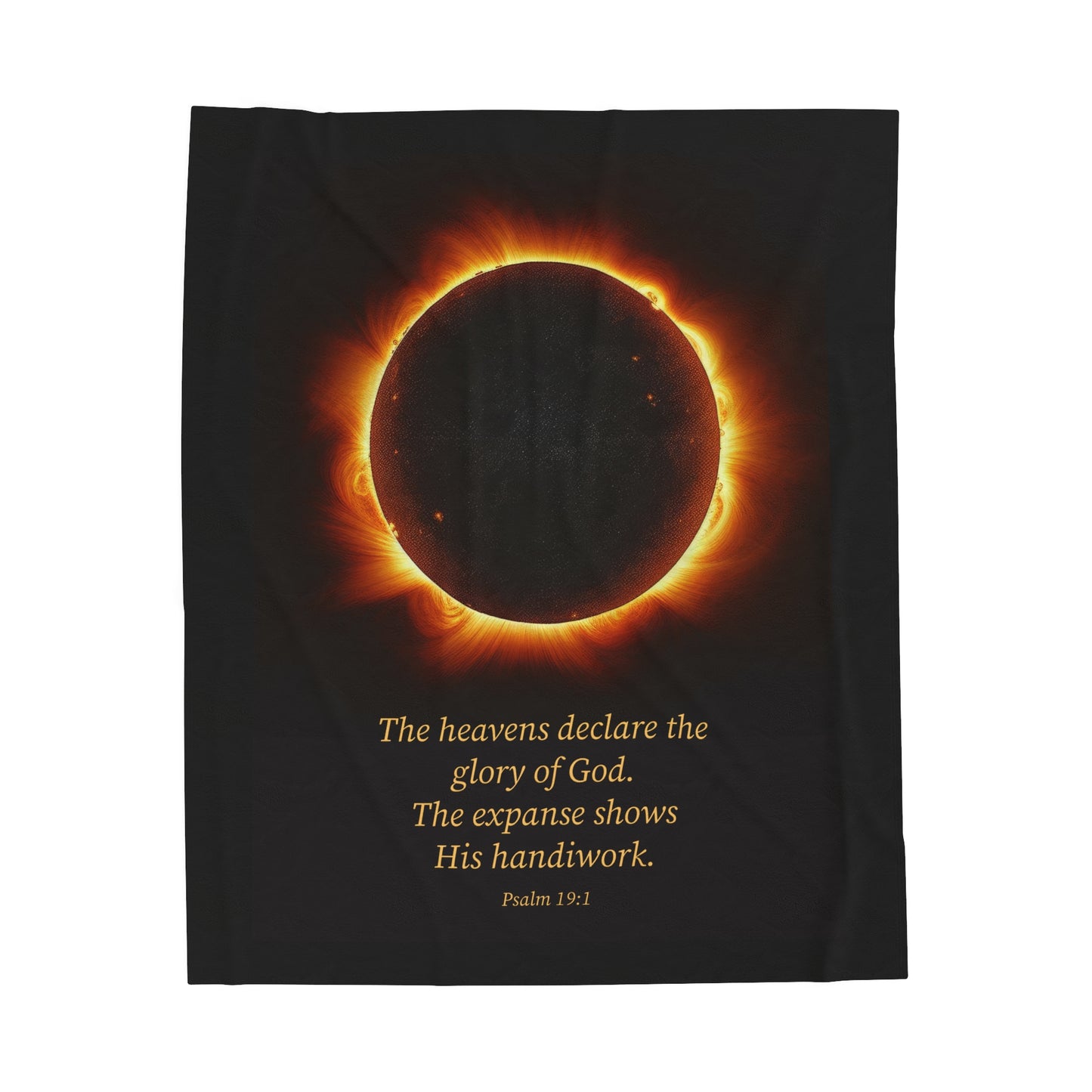 Velveteen Plush Blanket - The Heavens Declare the Glory of God