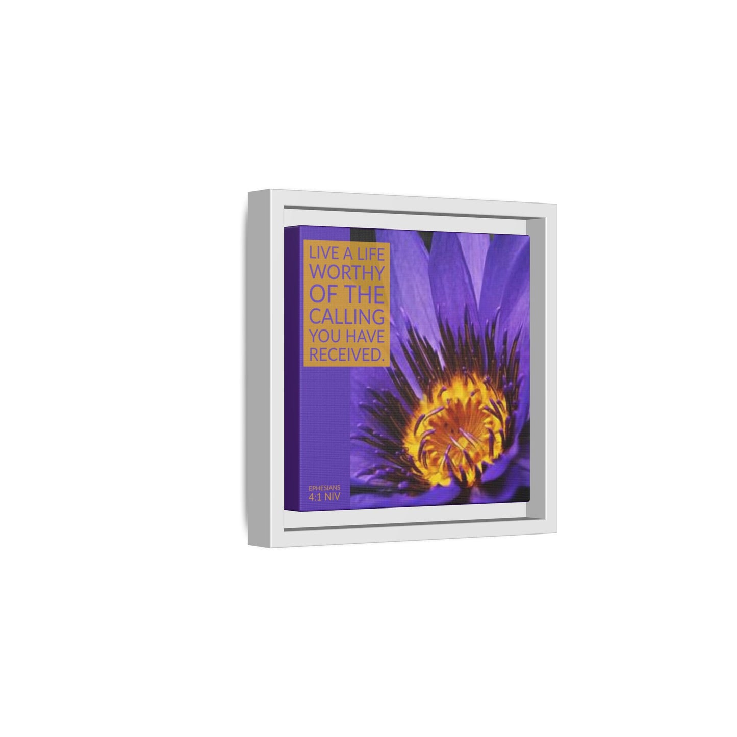 Wall Art - Purple Flower with Bible Verse