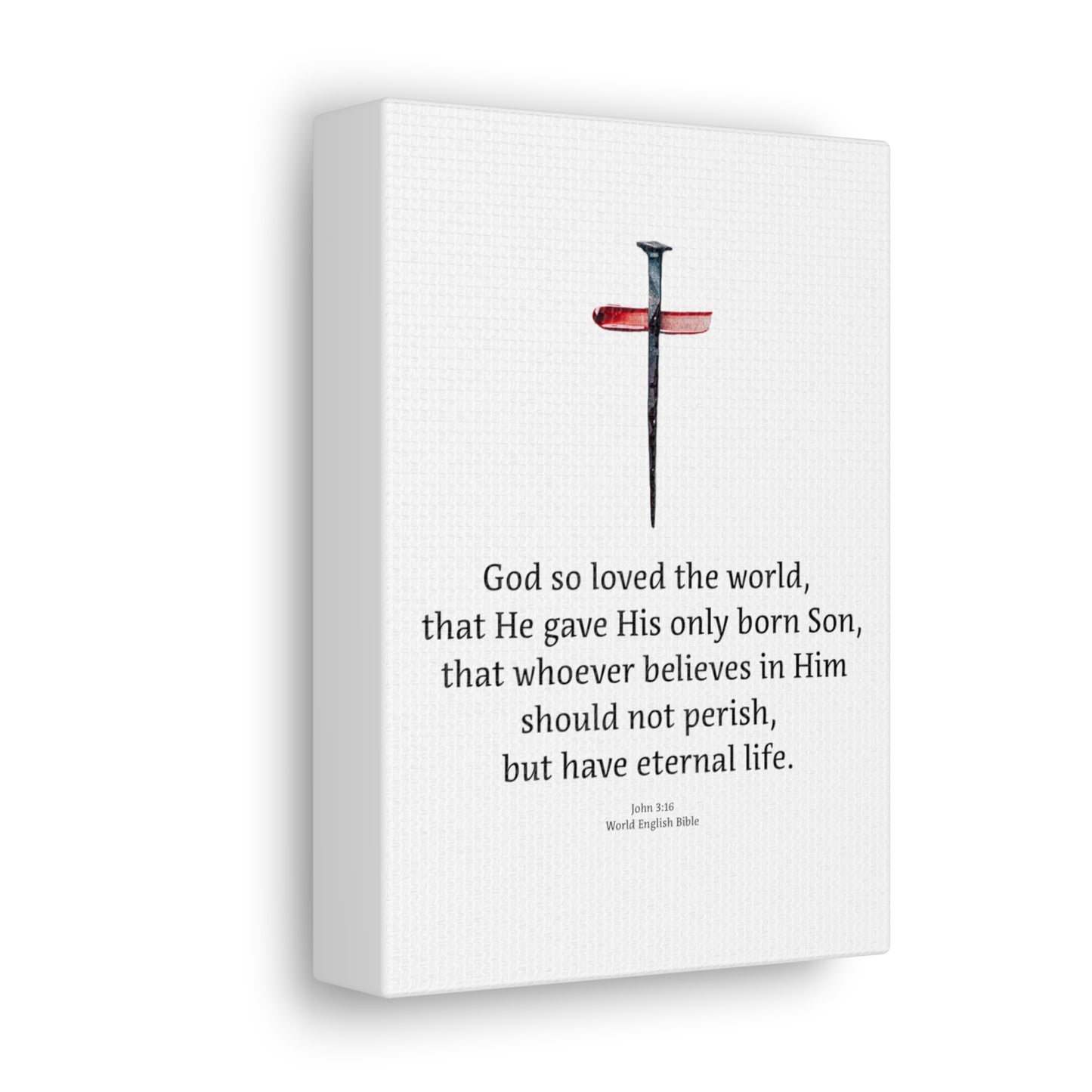 Canvas Gallery Wraps - John 3:16 - God So Loved The World