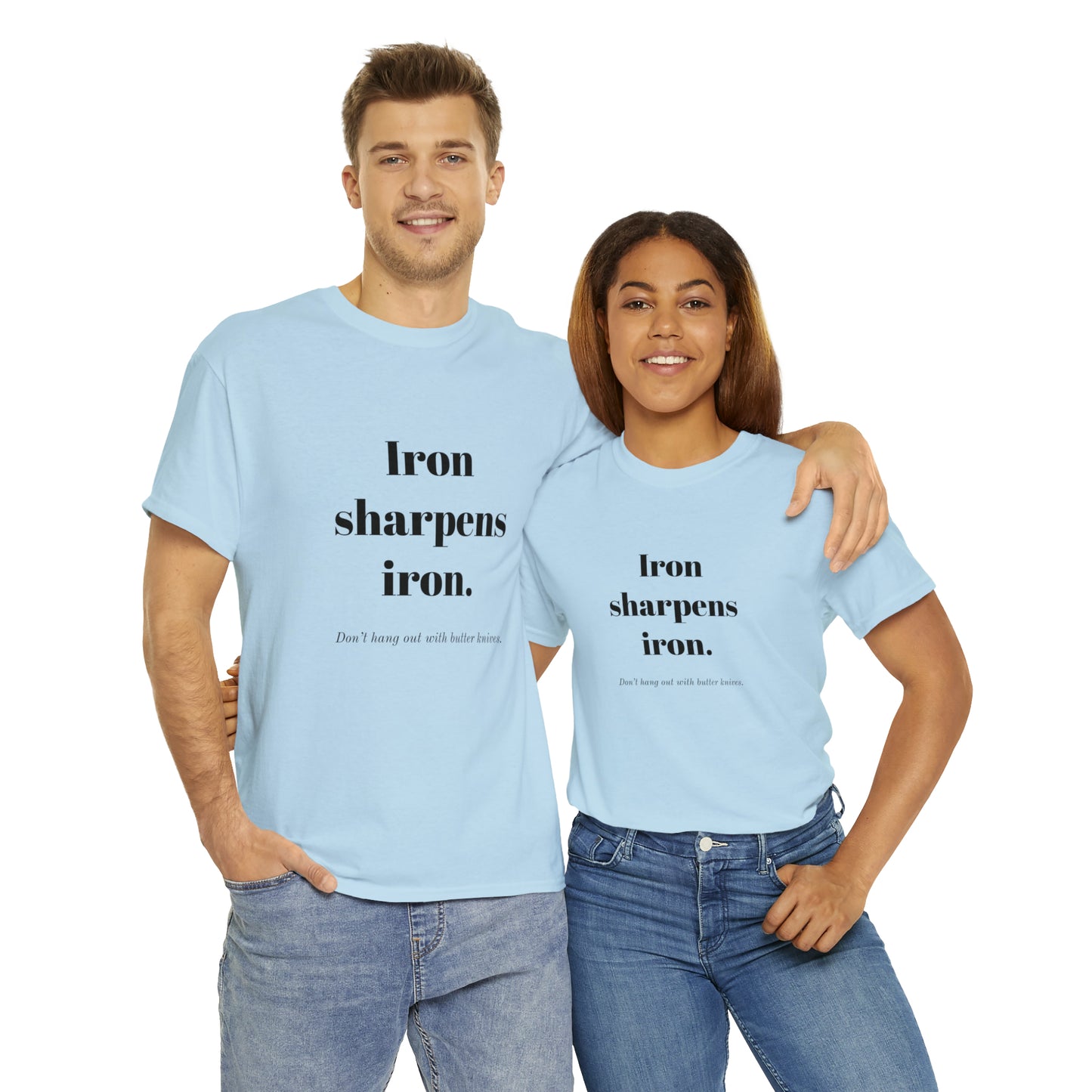Unisex Heavy Cotton Tee - Iron Sharpens Iron.
