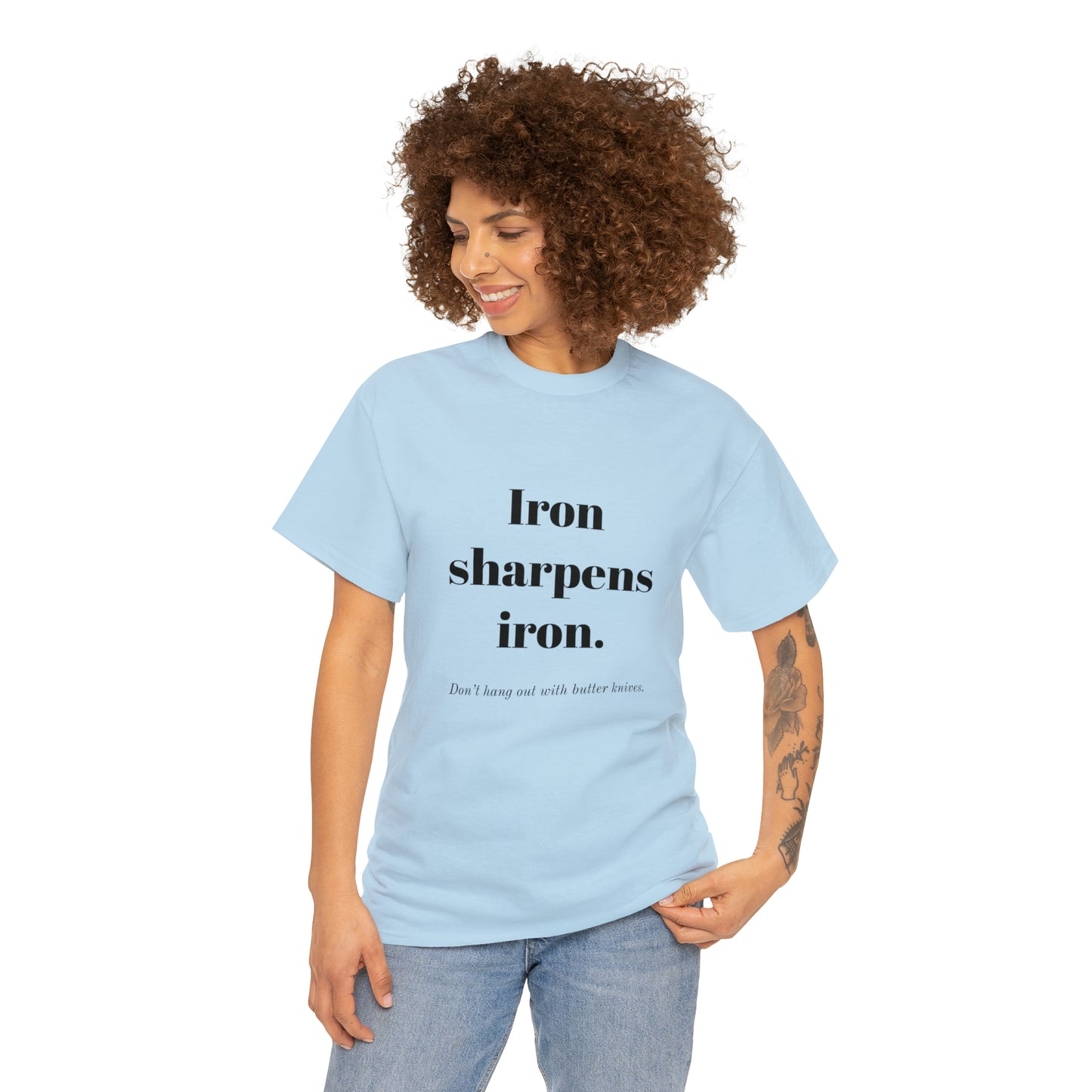 Unisex Heavy Cotton Tee - Iron Sharpens Iron.