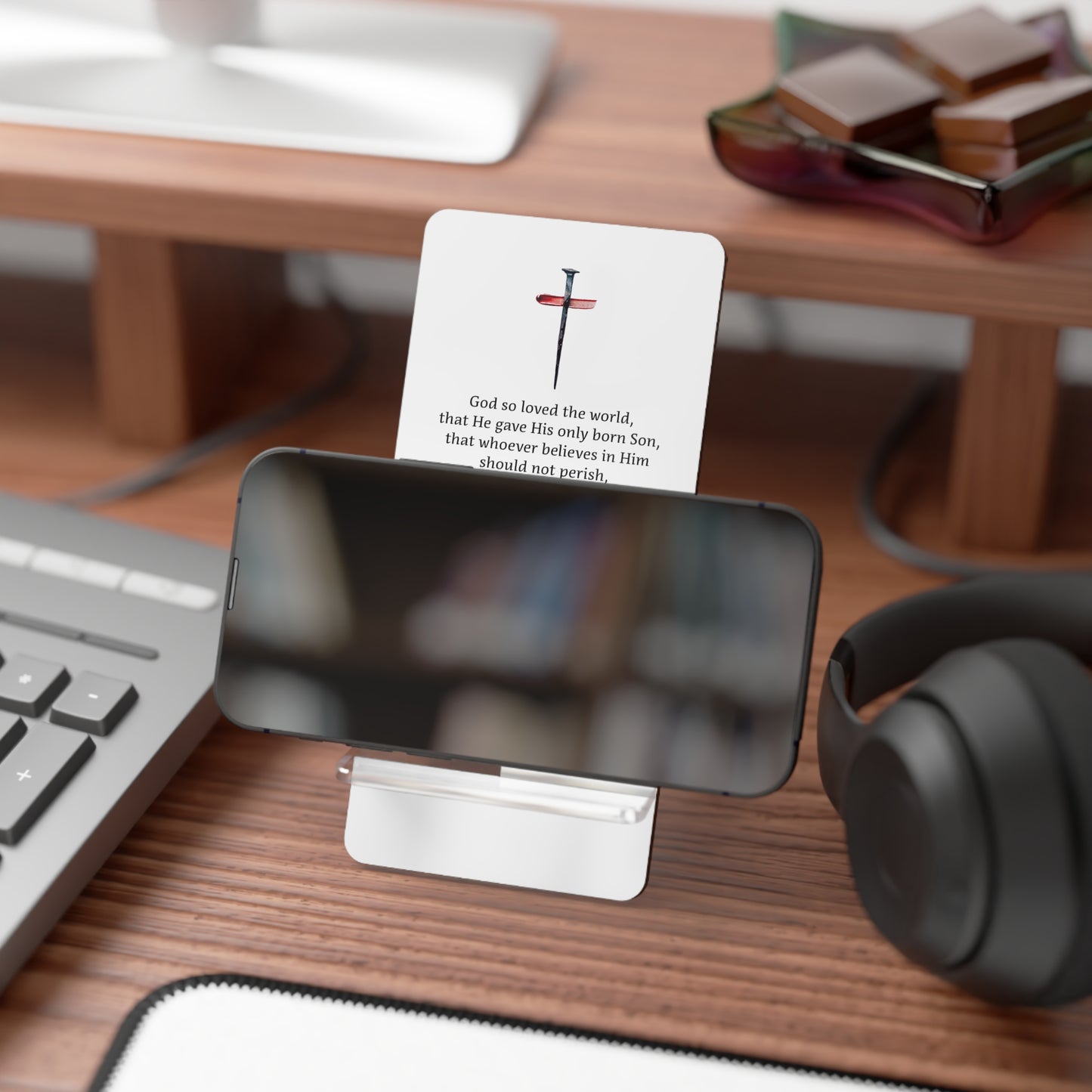 Mobile Display Stand for Smartphones - John 3:16