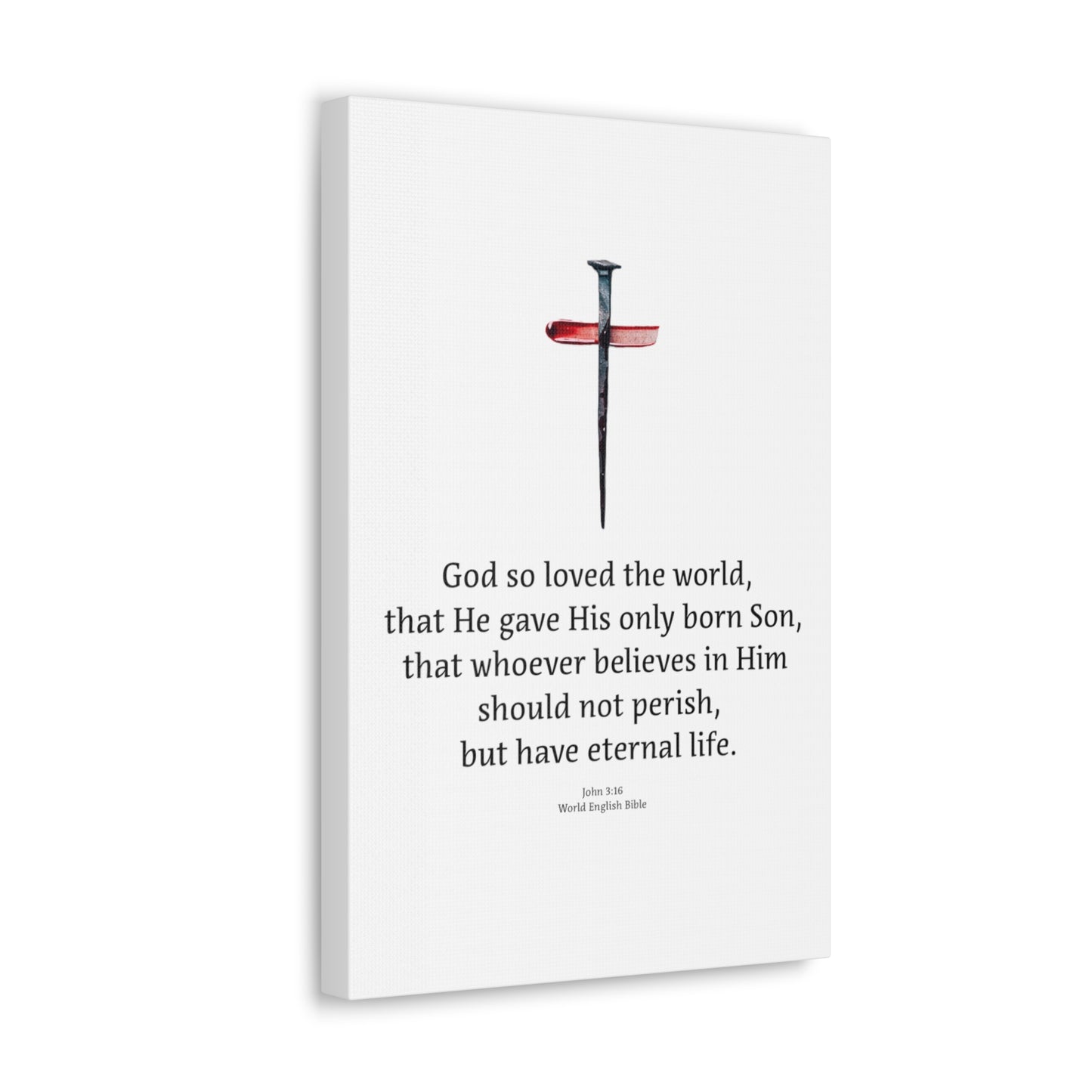 Canvas Gallery Wraps - John 3:16 - God So Loved The World