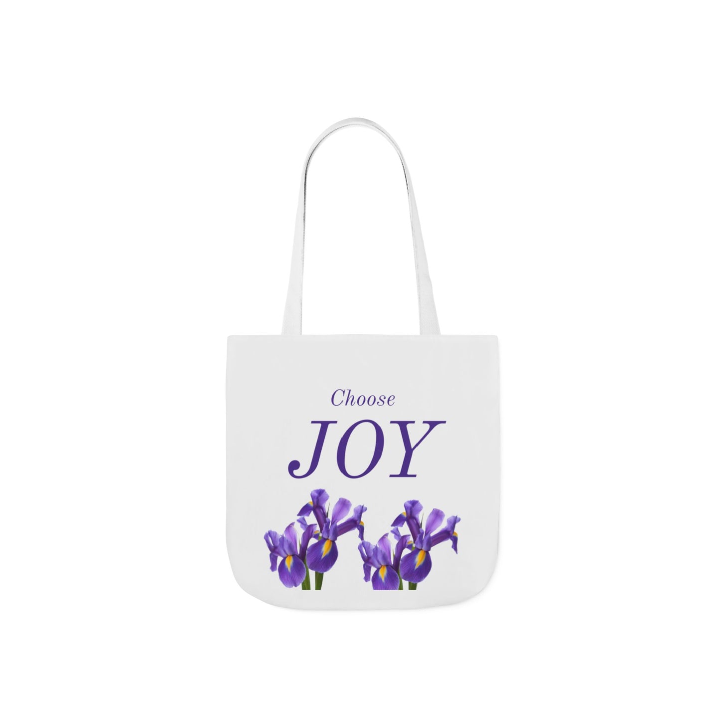 Choose Joy Floral Canvas Tote Bag with 5-Color Straps