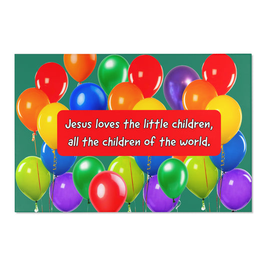 Area Rugs - Jesus Loves the Little Children of the World
