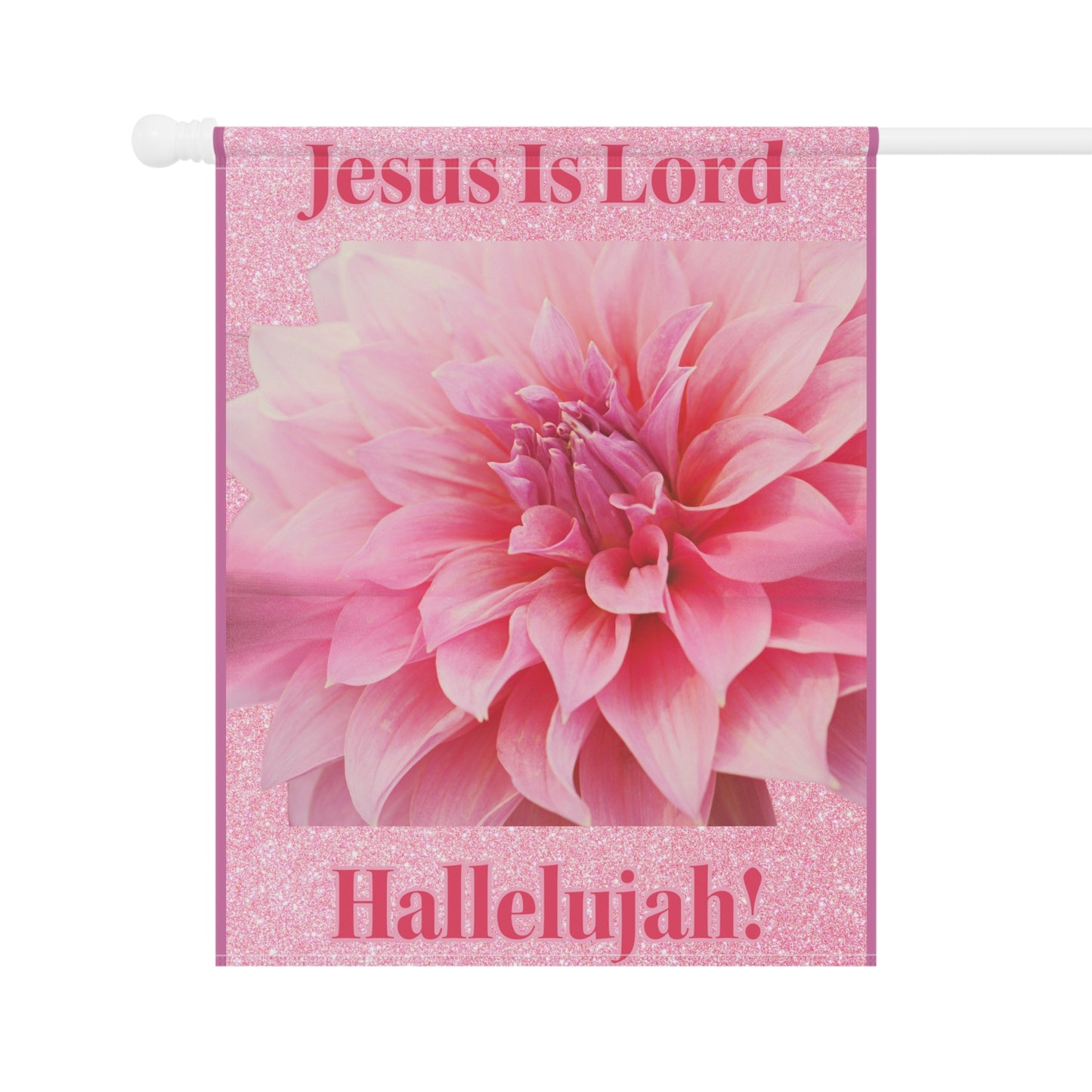 Garden & House Banner - Jesus Is Lord - Pink