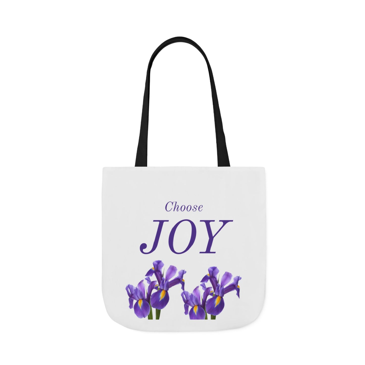 Choose Joy Floral Canvas Tote Bag with 5-Color Straps