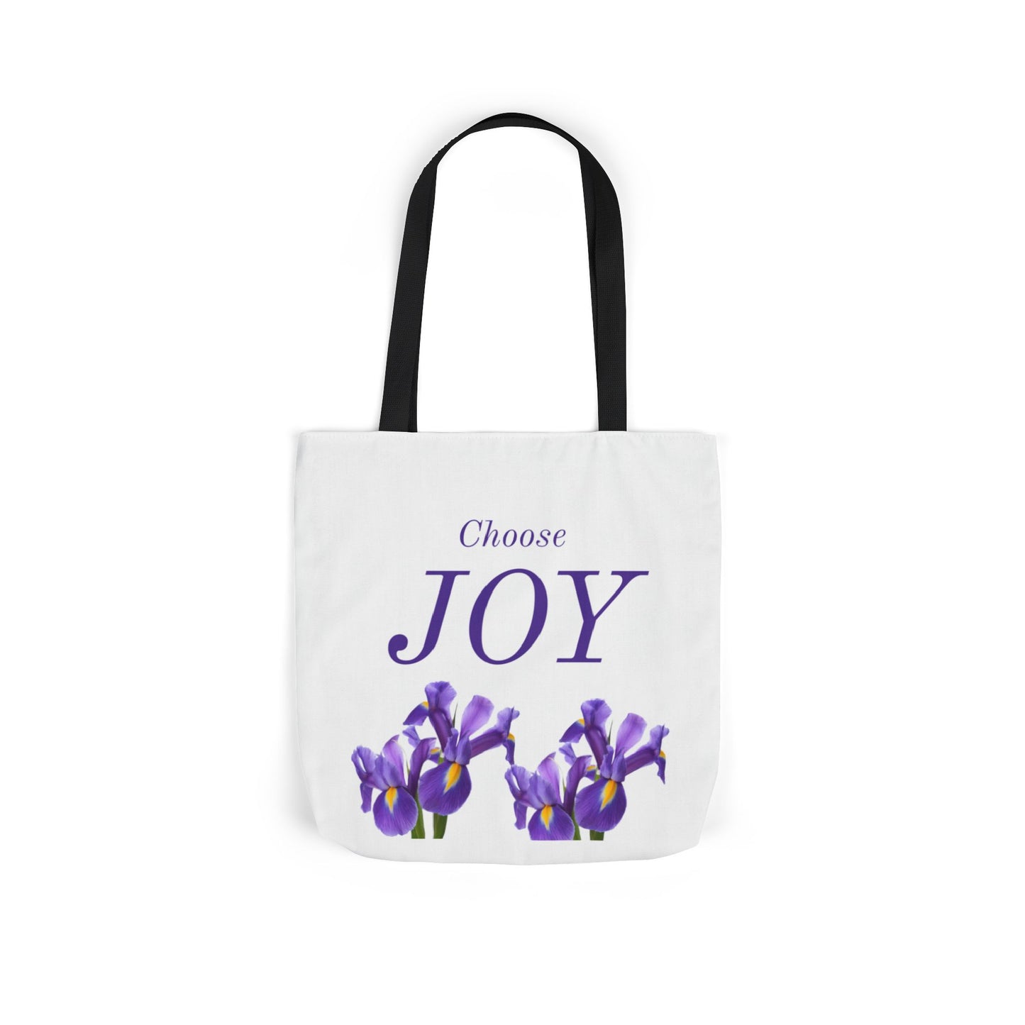 Choose Joy Floral Canvas Tote Bag with 5-Color Straps