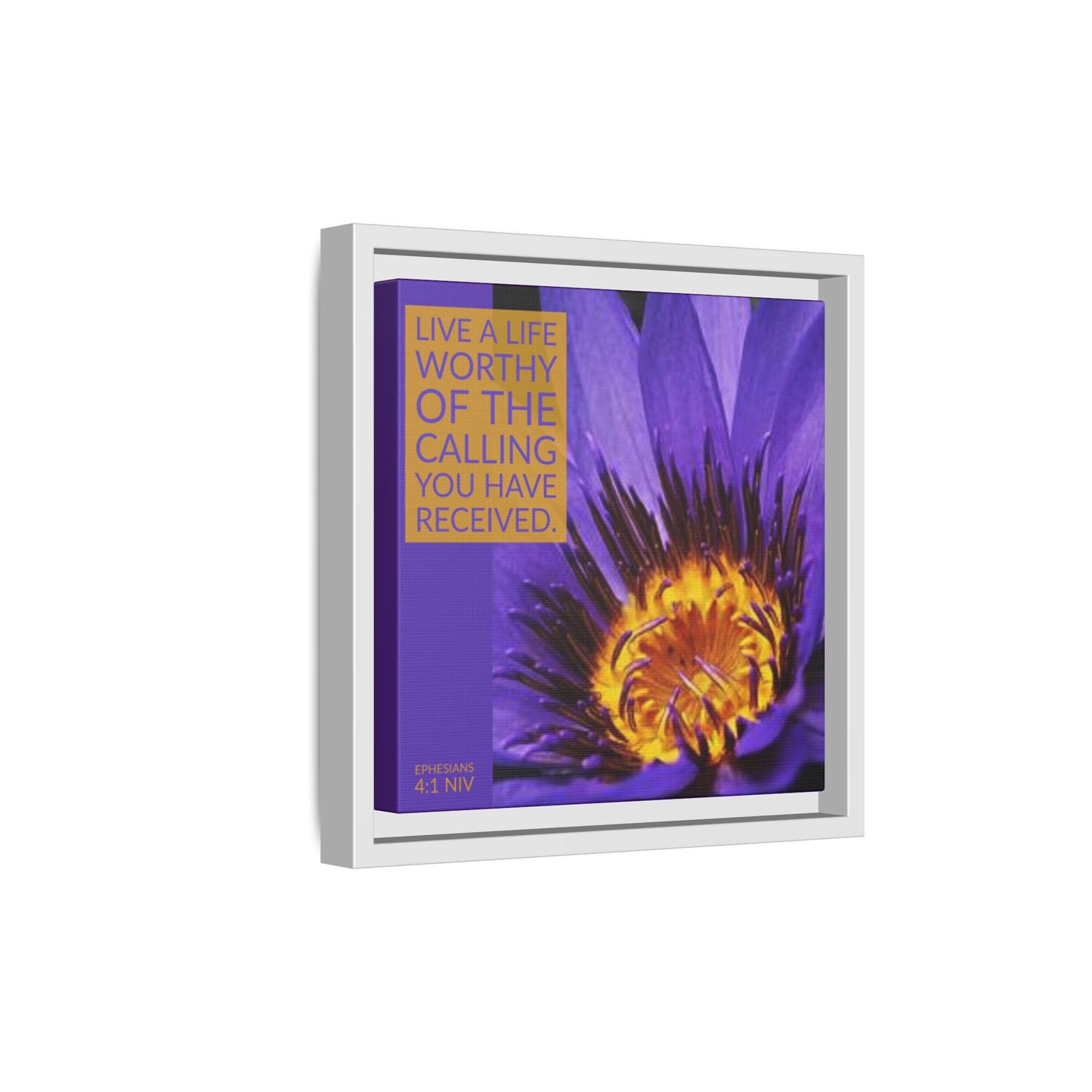 Wall Art - Purple Flower with Bible Verse