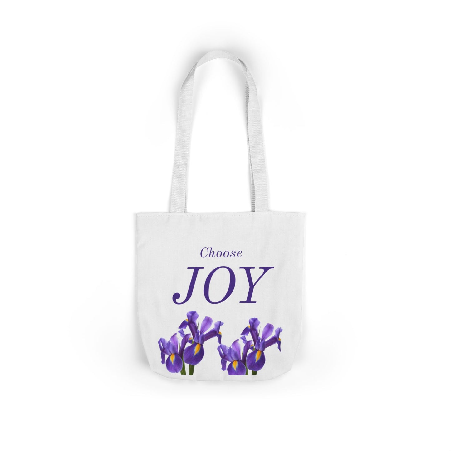 Choose Joy Floral Canvas Tote Bag with 5-Color Straps
