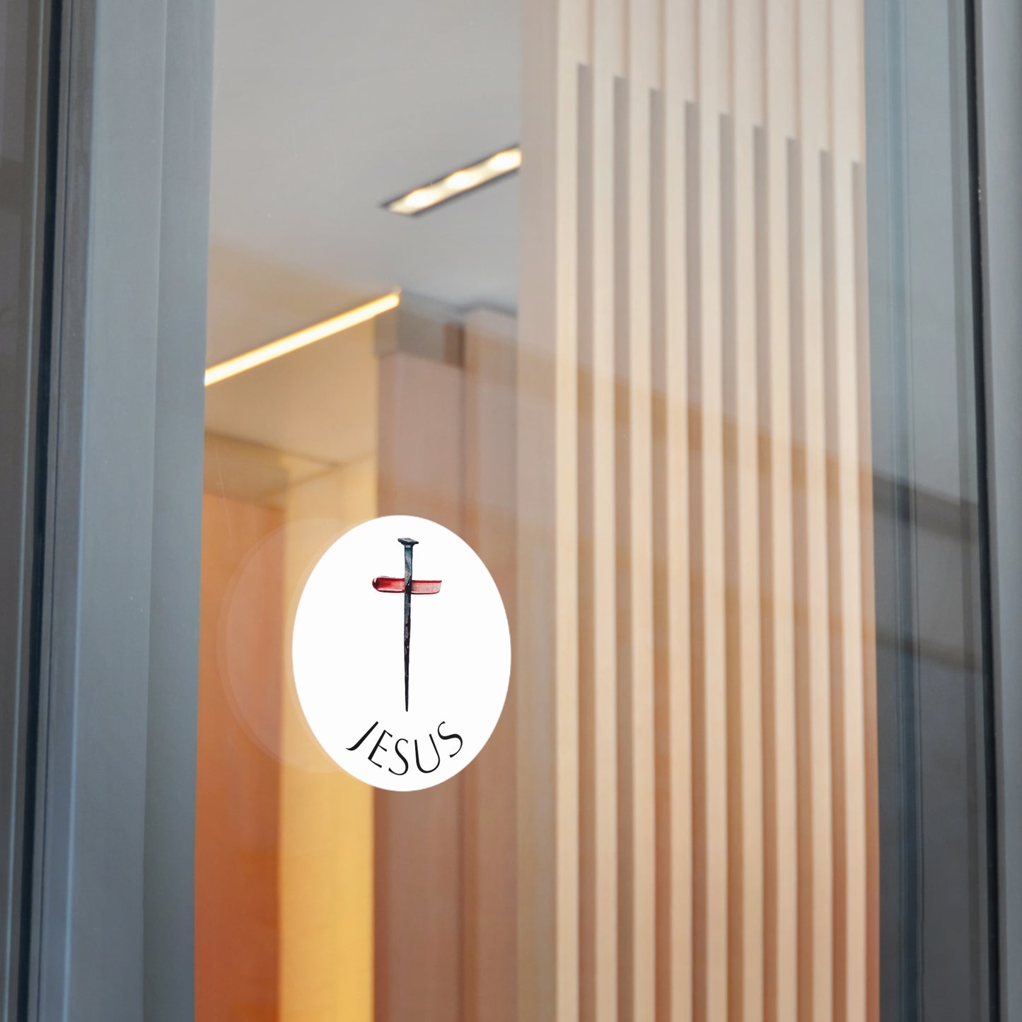 Round Vinyl Stickers - Jesus