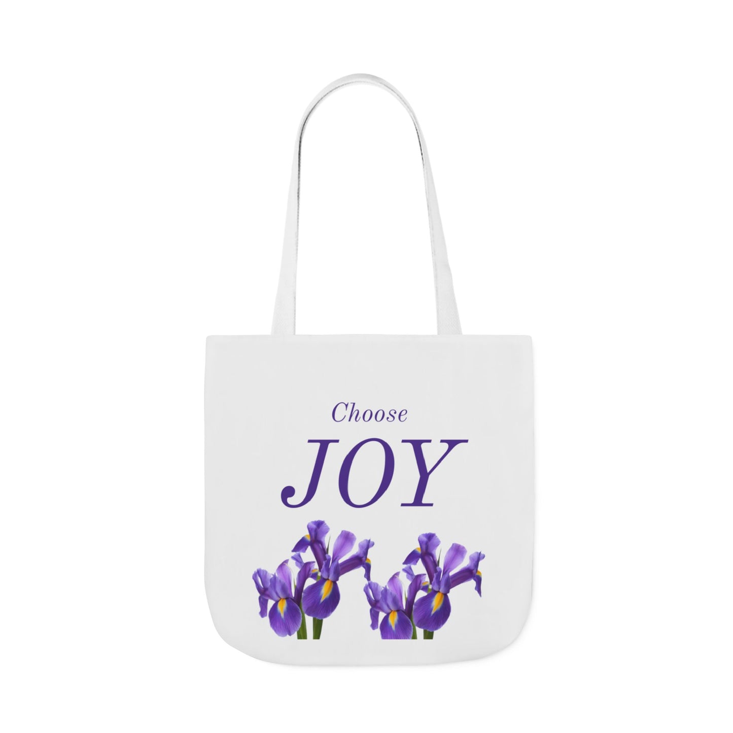 Choose Joy Floral Canvas Tote Bag with 5-Color Straps