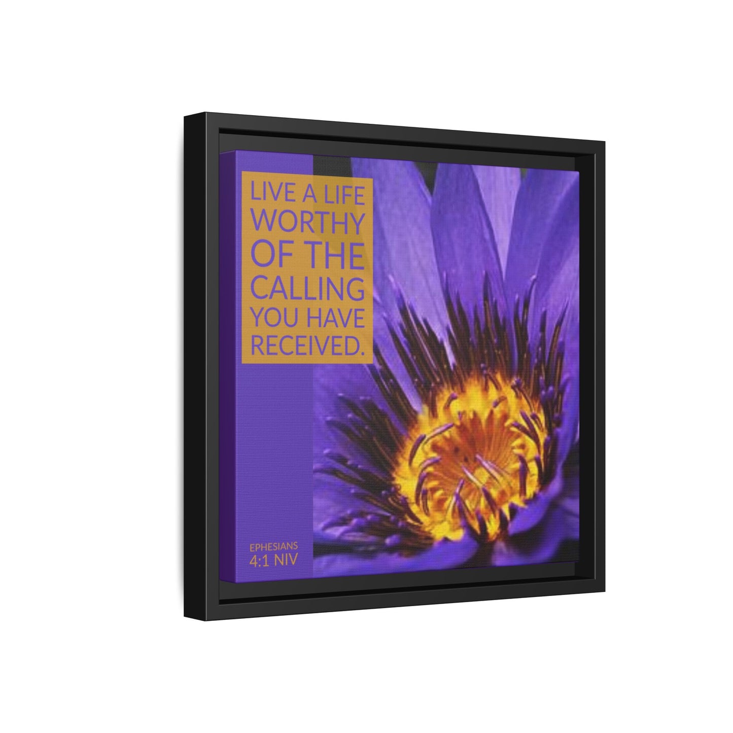 Wall Art - Purple Flower with Bible Verse
