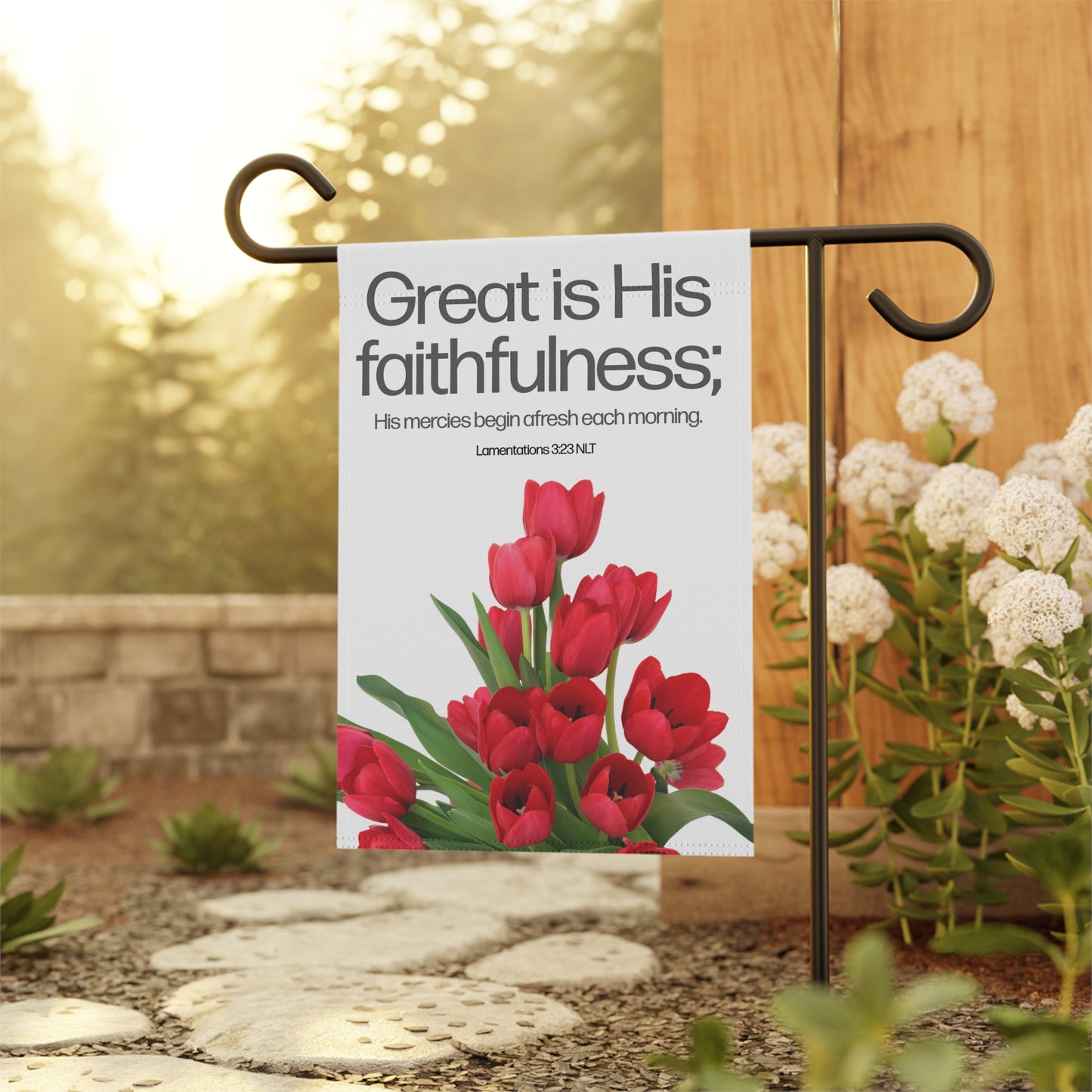 Garden & House Banner - Great Is His Faithfulness