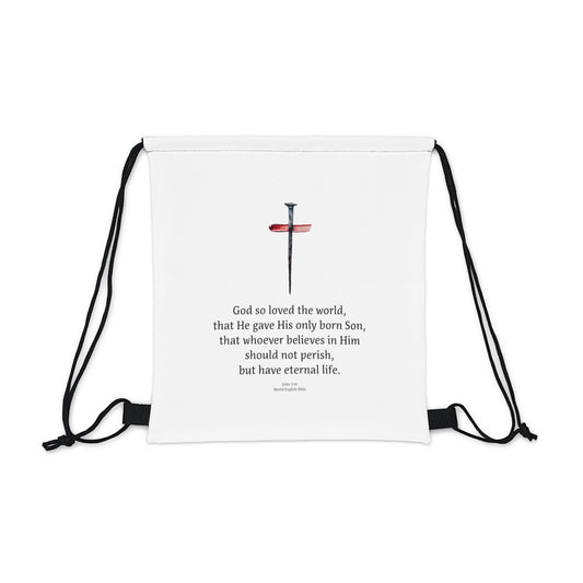 Outdoor Drawstring Bag - John 3:16
