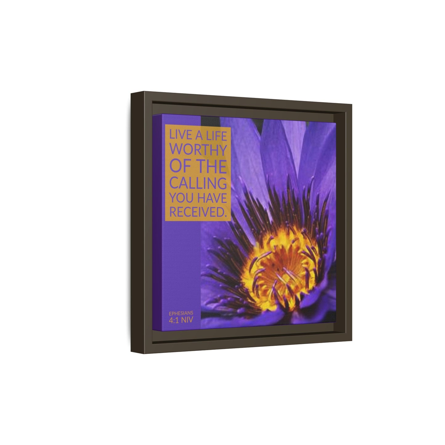 Wall Art - Purple Flower with Bible Verse