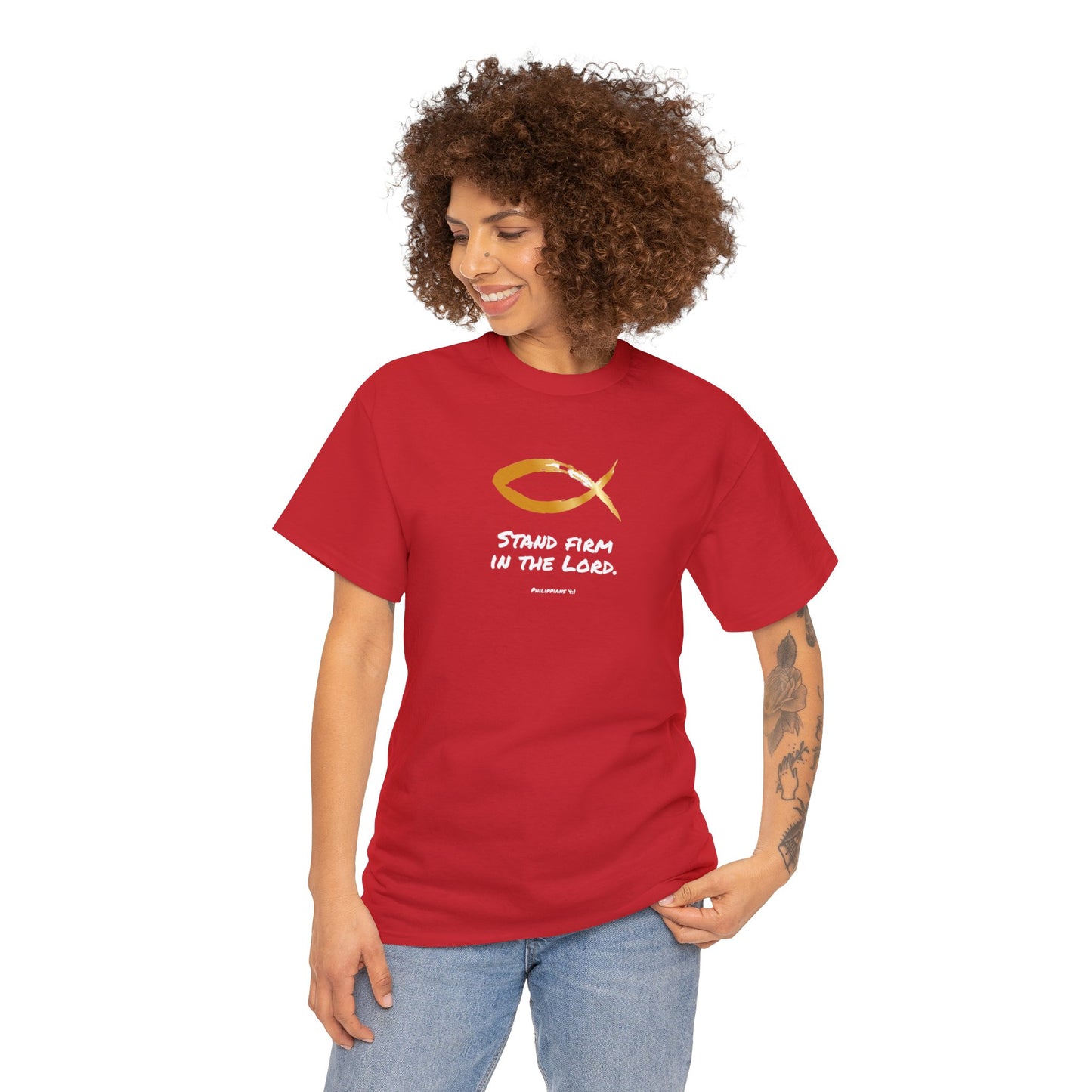 Unisex Heavy Cotton Tee - Stand Firm in the Lord