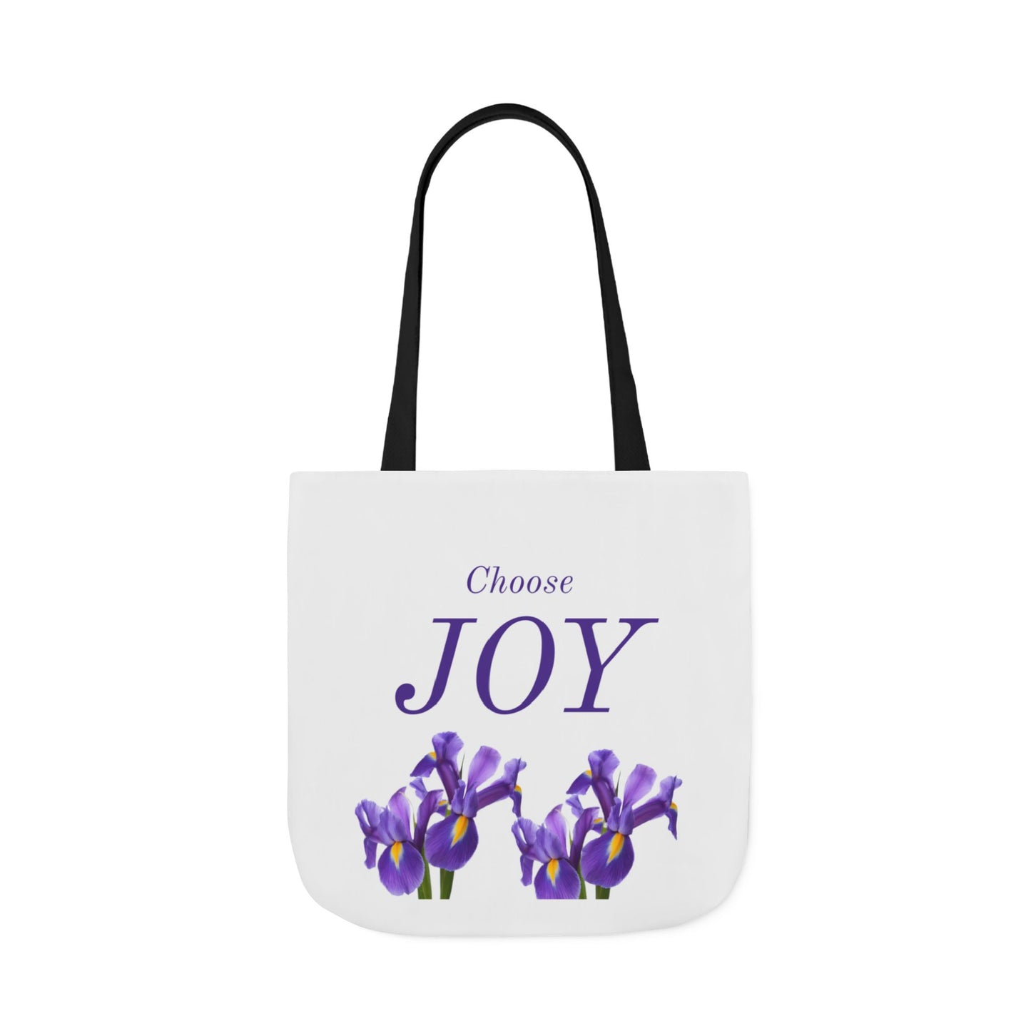 Choose Joy Floral Canvas Tote Bag with 5-Color Straps