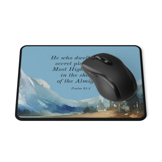 Non-Slip Mouse Pads - Dwell in the Shadow of the Almighty