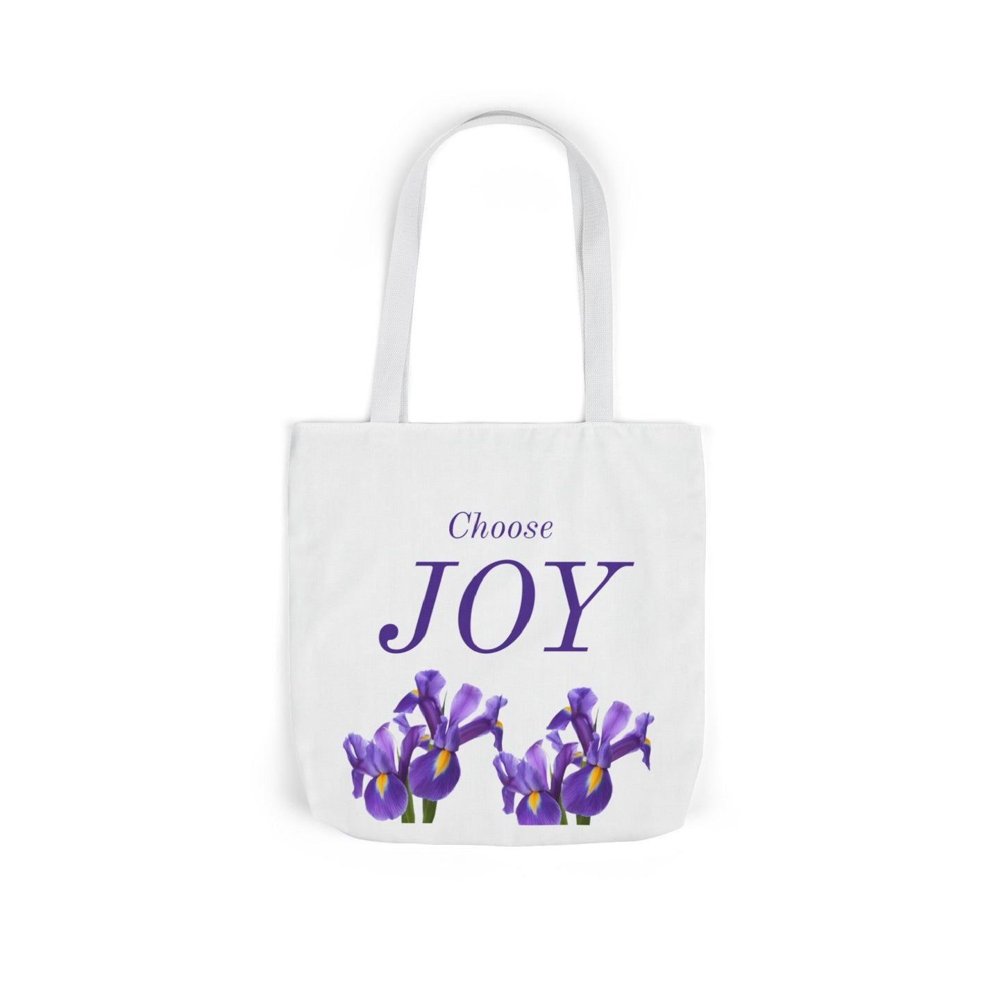 Choose Joy Floral Canvas Tote Bag with 5-Color Straps