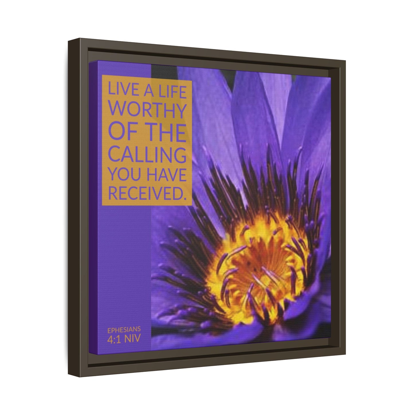 Wall Art - Purple Flower with Bible Verse