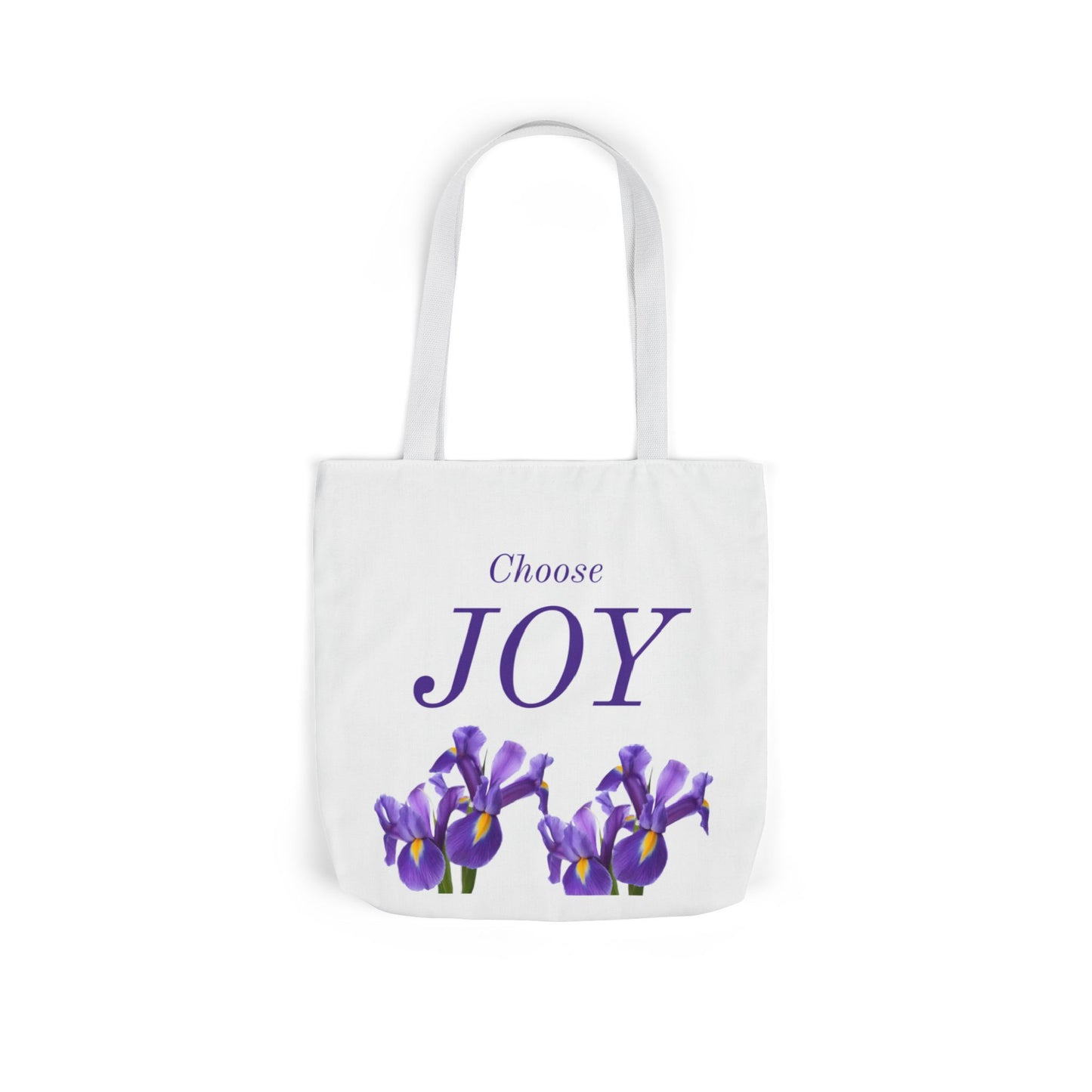 Choose Joy Floral Canvas Tote Bag with 5-Color Straps