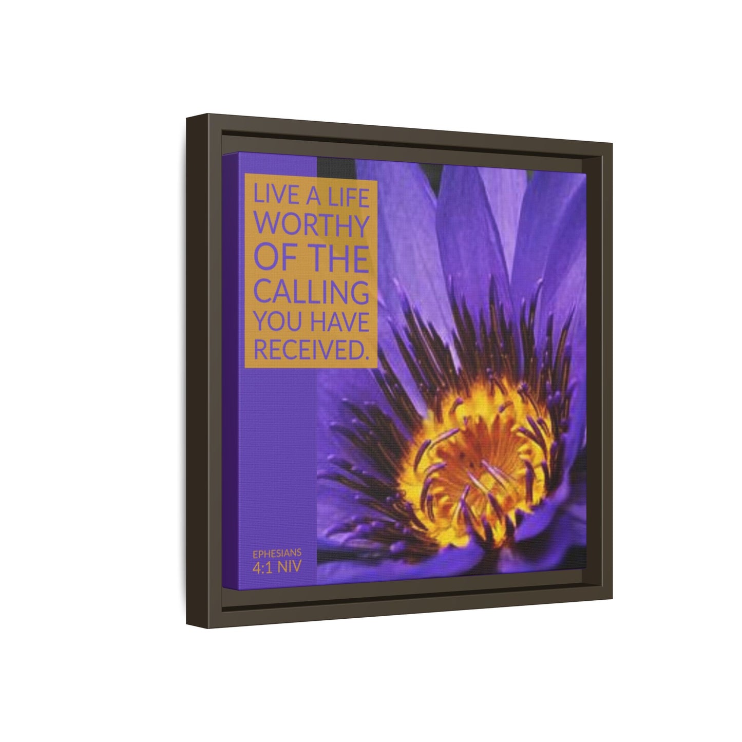 Wall Art - Purple Flower with Bible Verse
