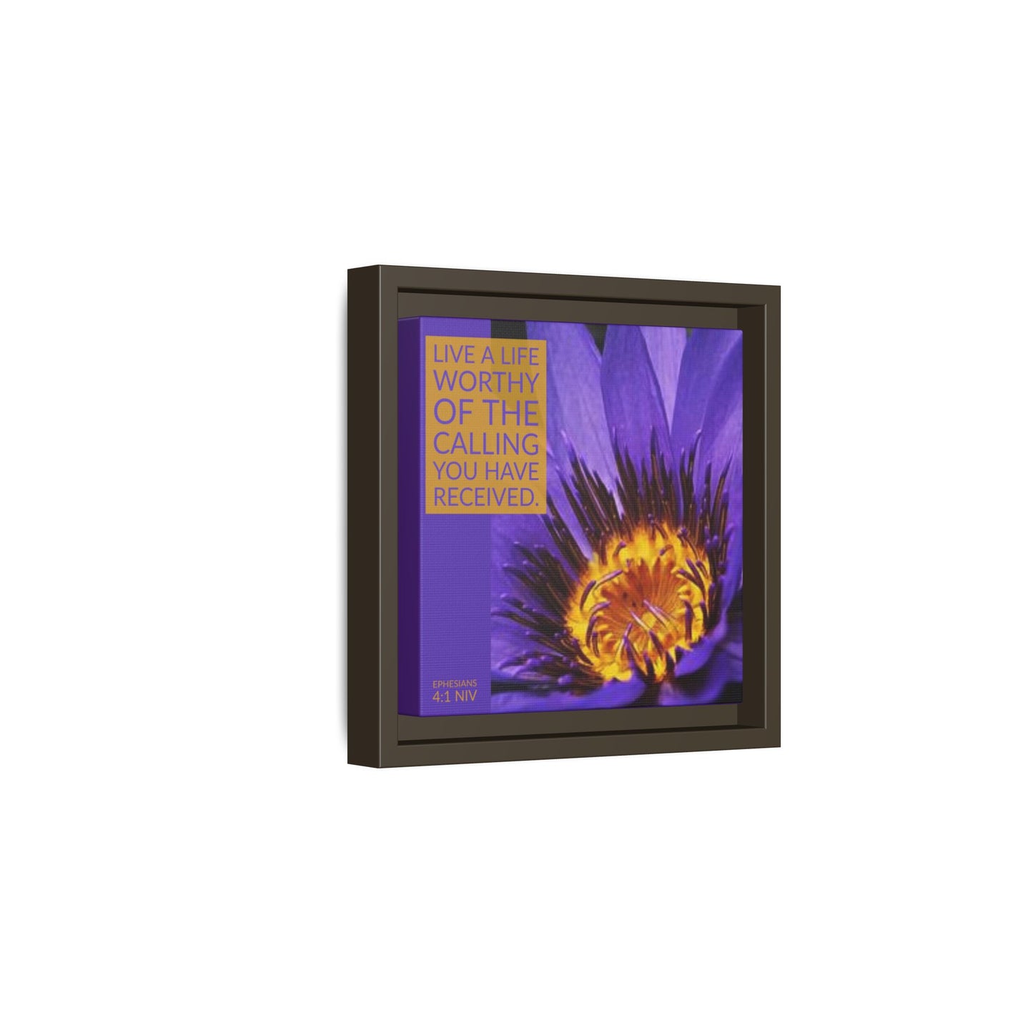 Wall Art - Purple Flower with Bible Verse