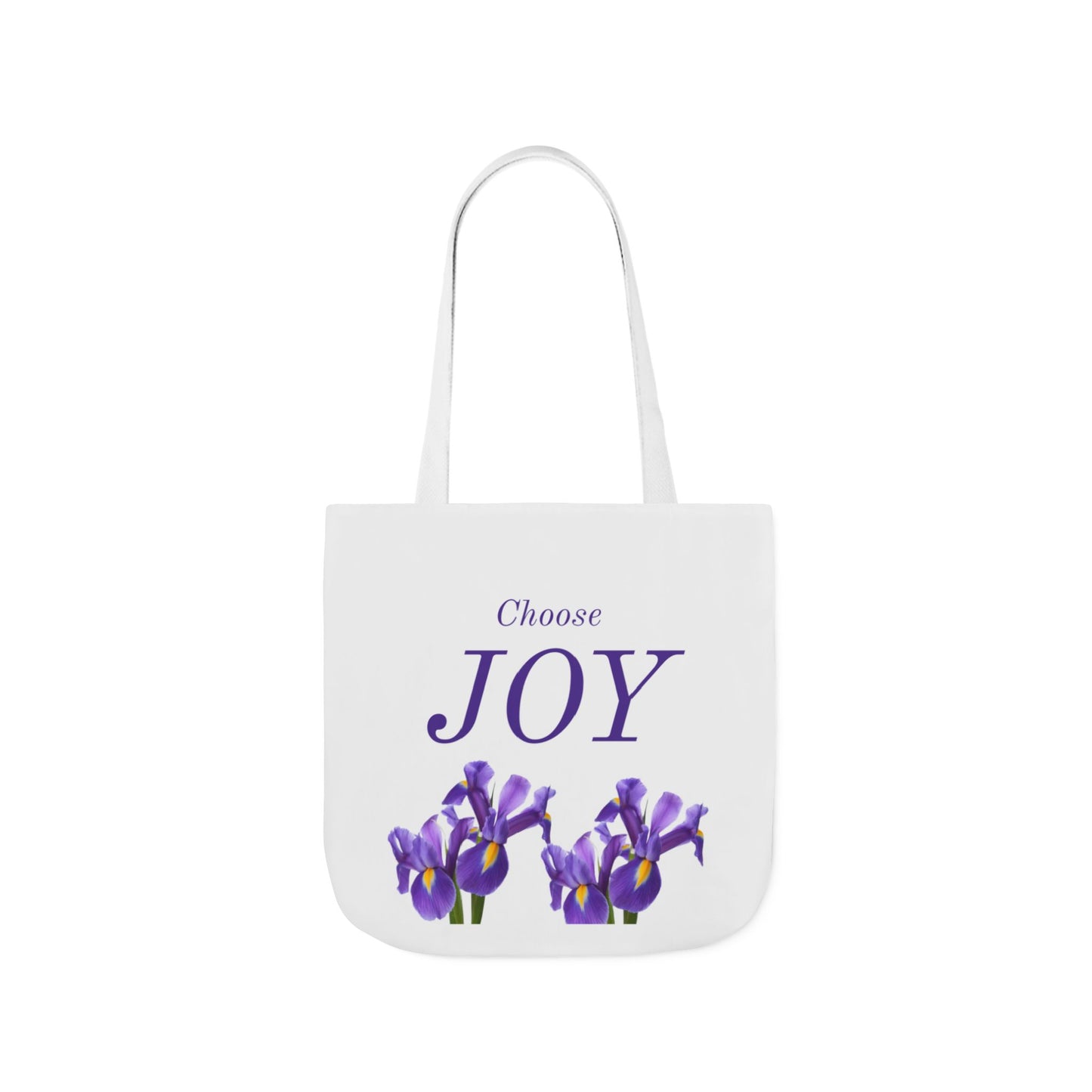 Choose Joy Floral Canvas Tote Bag with 5-Color Straps