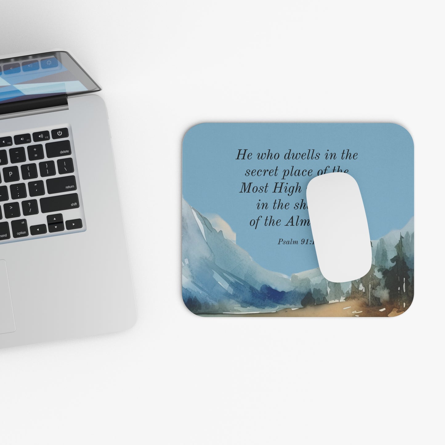 Mouse Pad (Rectangle) - Rest in the Shadow of the Almighty