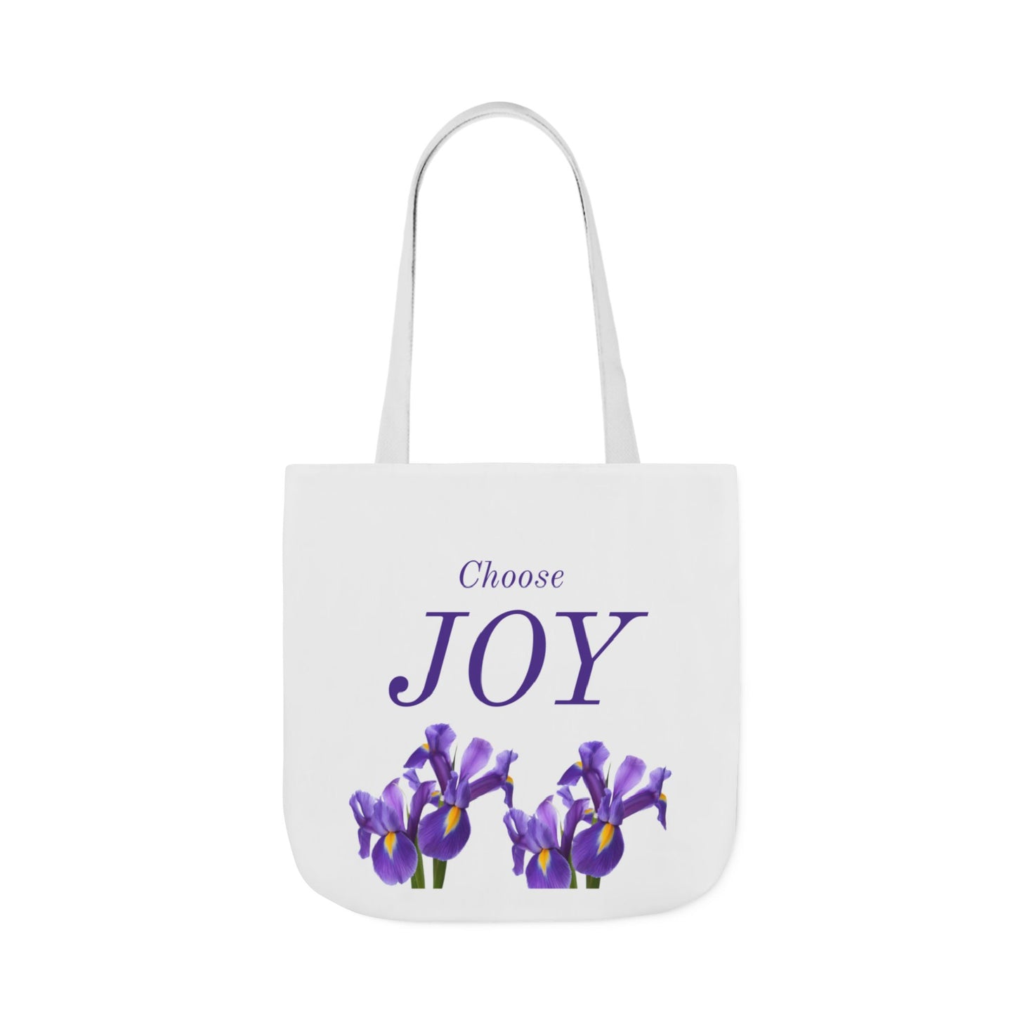 Choose Joy Floral Canvas Tote Bag with 5-Color Straps