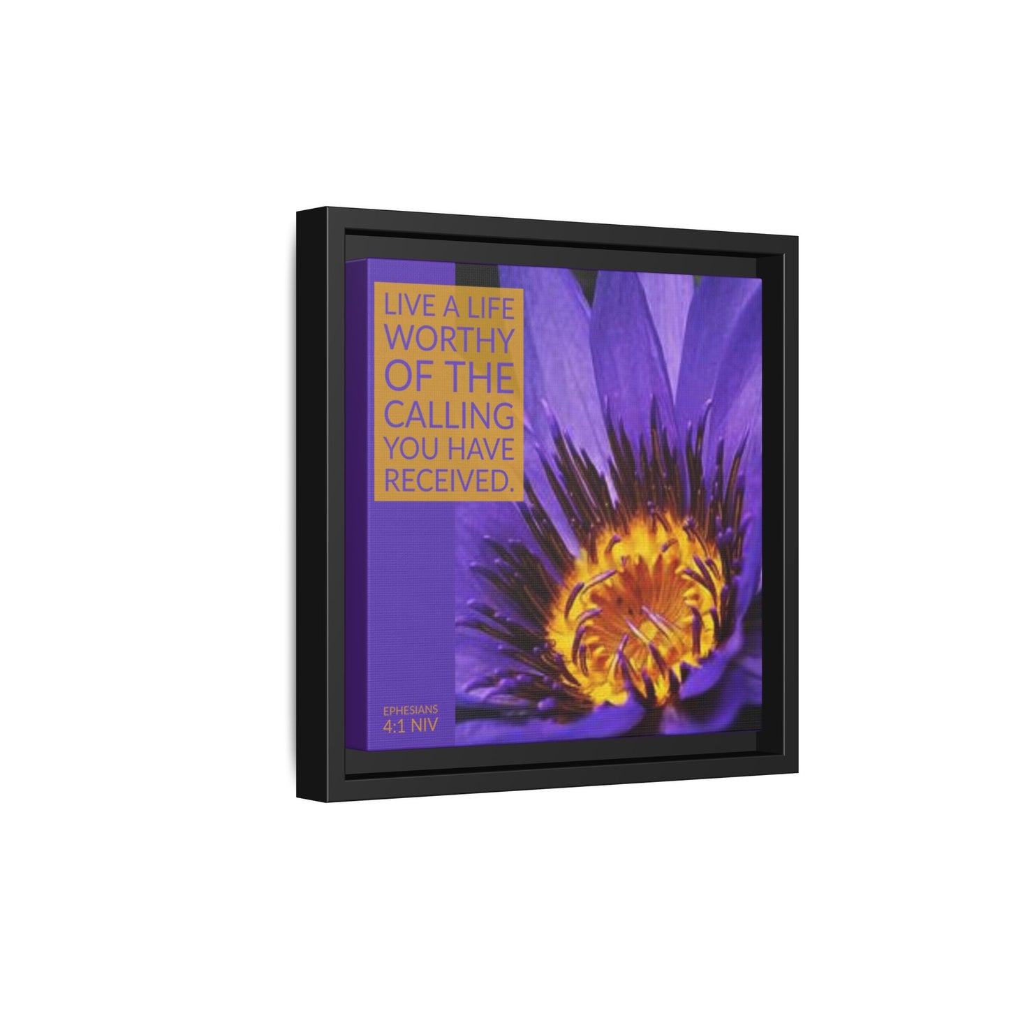 Wall Art - Purple Flower with Bible Verse