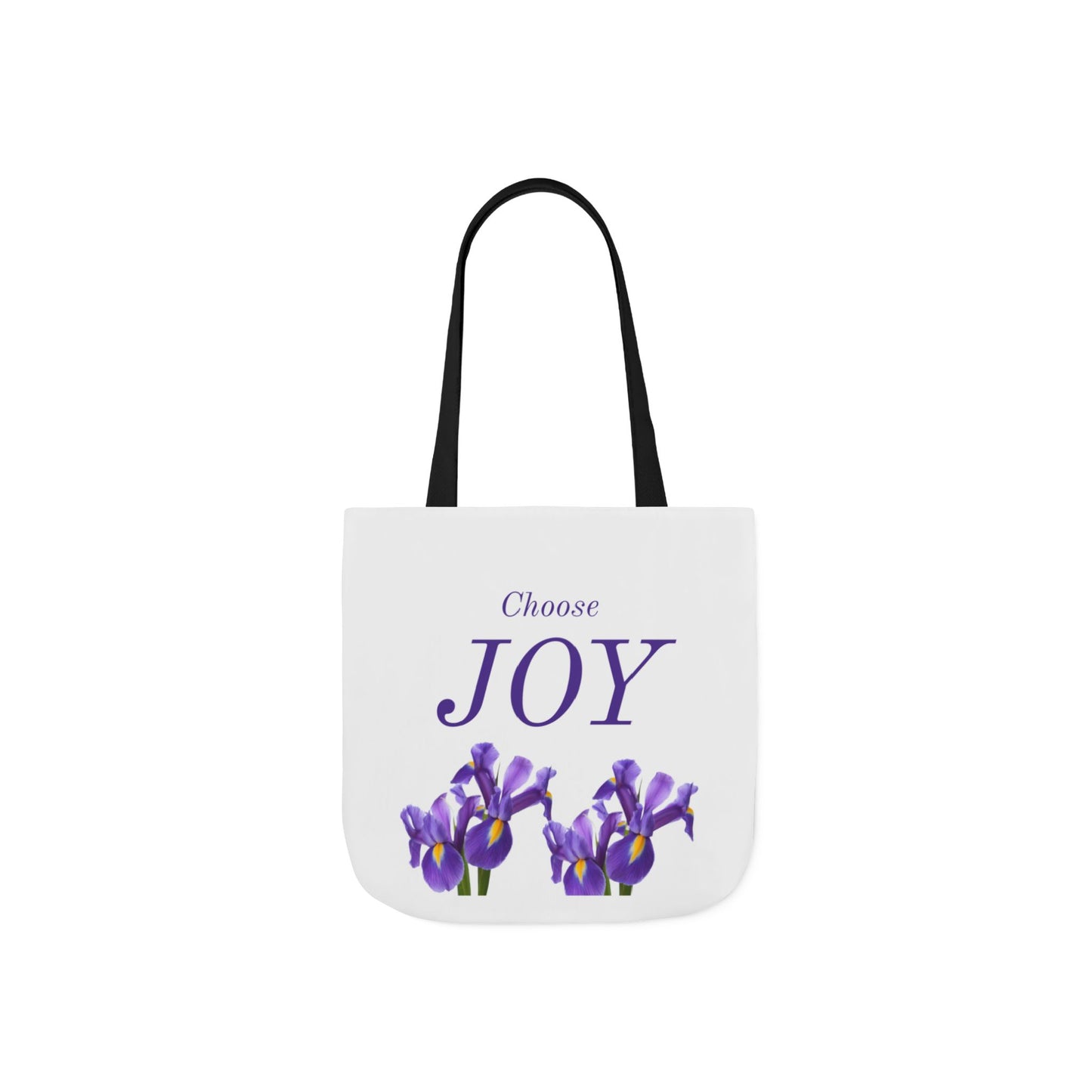 Choose Joy Floral Canvas Tote Bag with 5-Color Straps