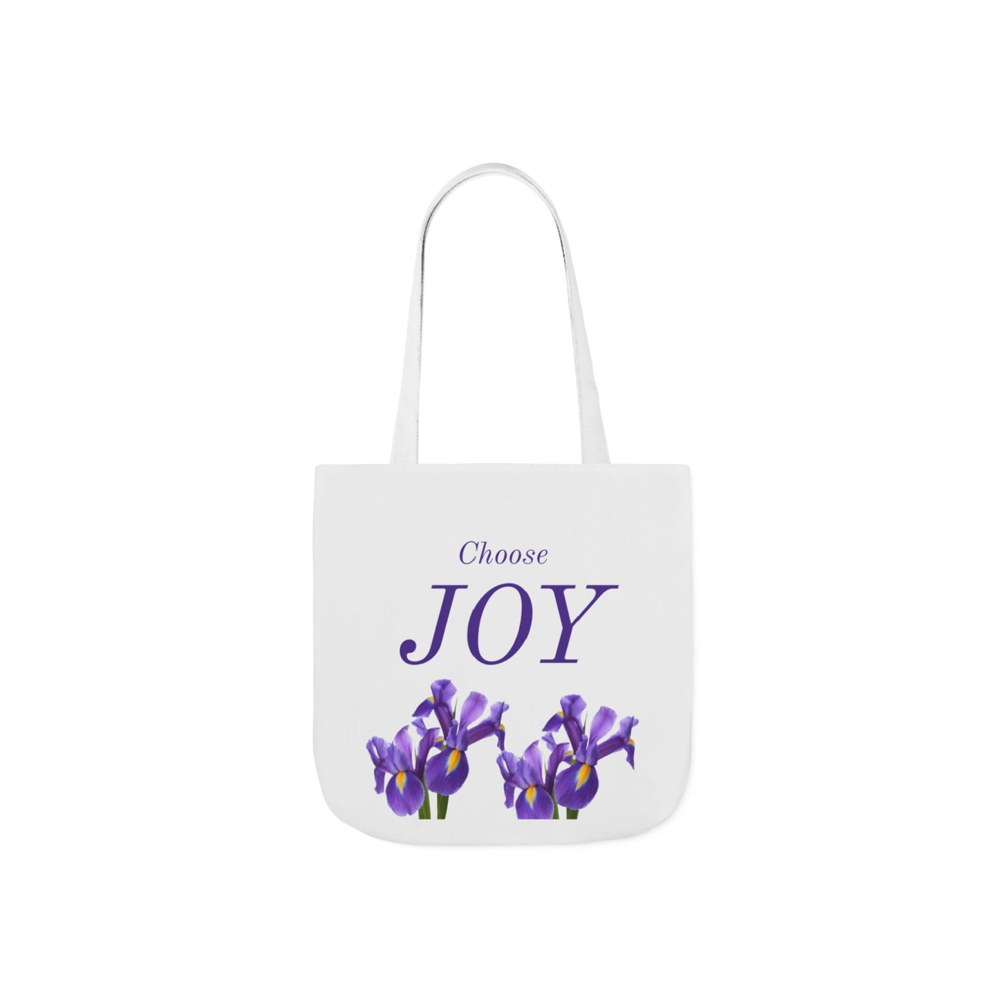 Choose Joy Floral Canvas Tote Bag with 5-Color Straps