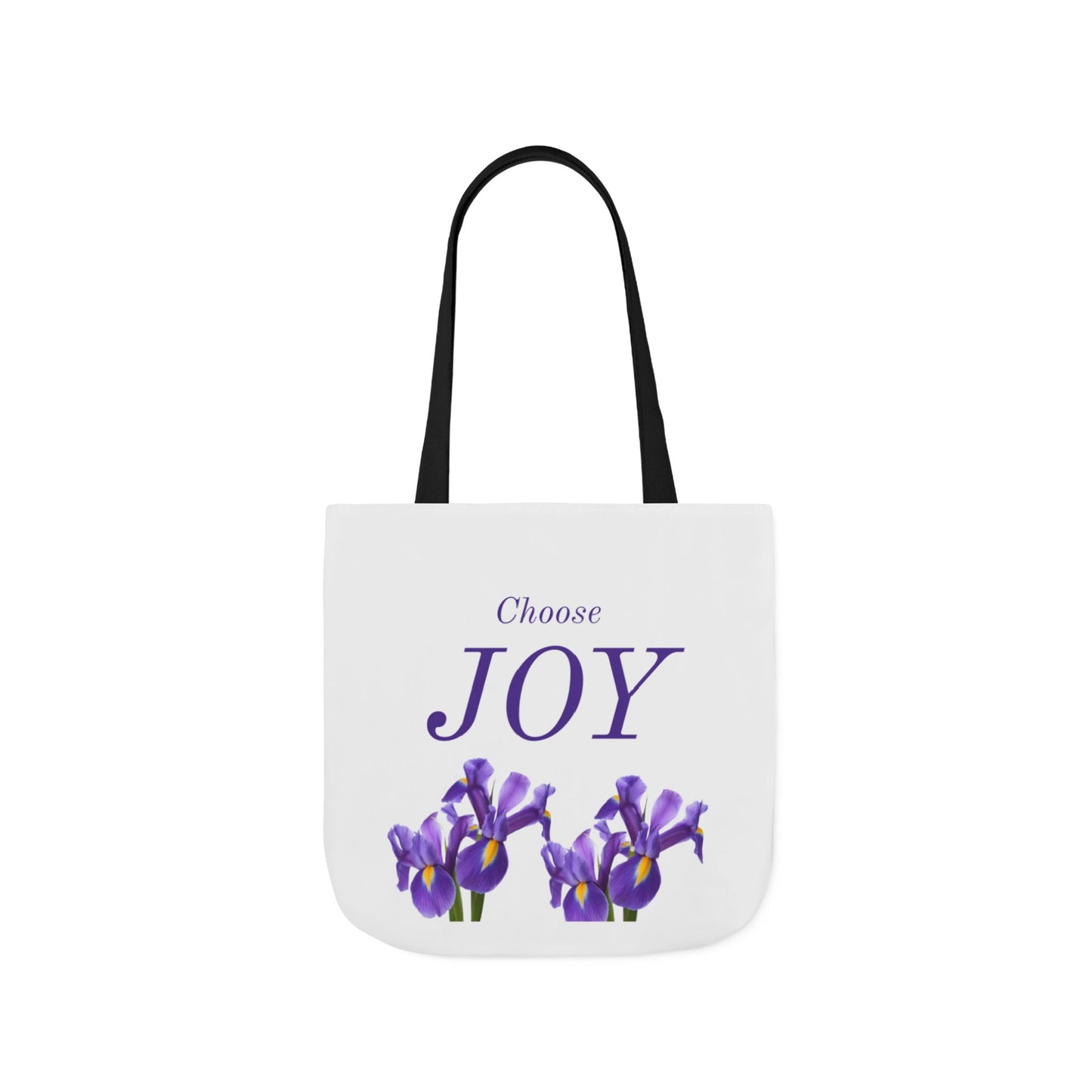 Choose Joy Floral Canvas Tote Bag with 5-Color Straps