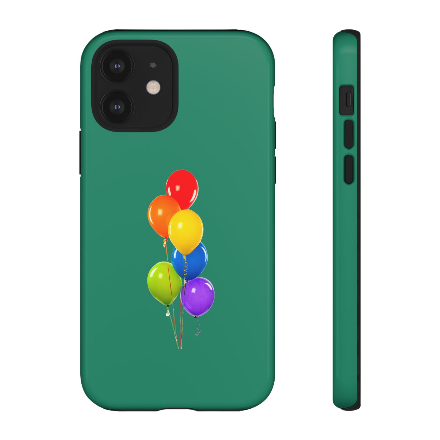 Tough Phone Cases - Bright Balloons on Green Background
