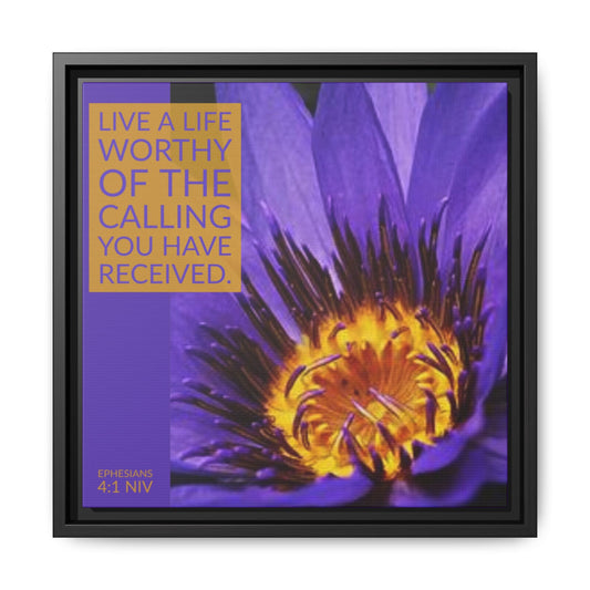 Wall Art - Purple Flower with Bible Verse